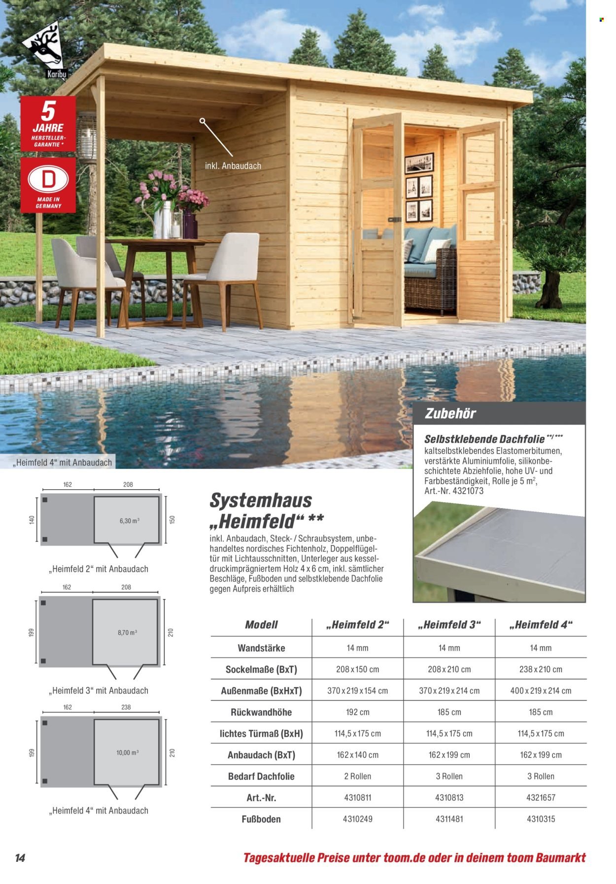 TOOM BAUMARKT Prospekt - Gartenhäuser & Carports