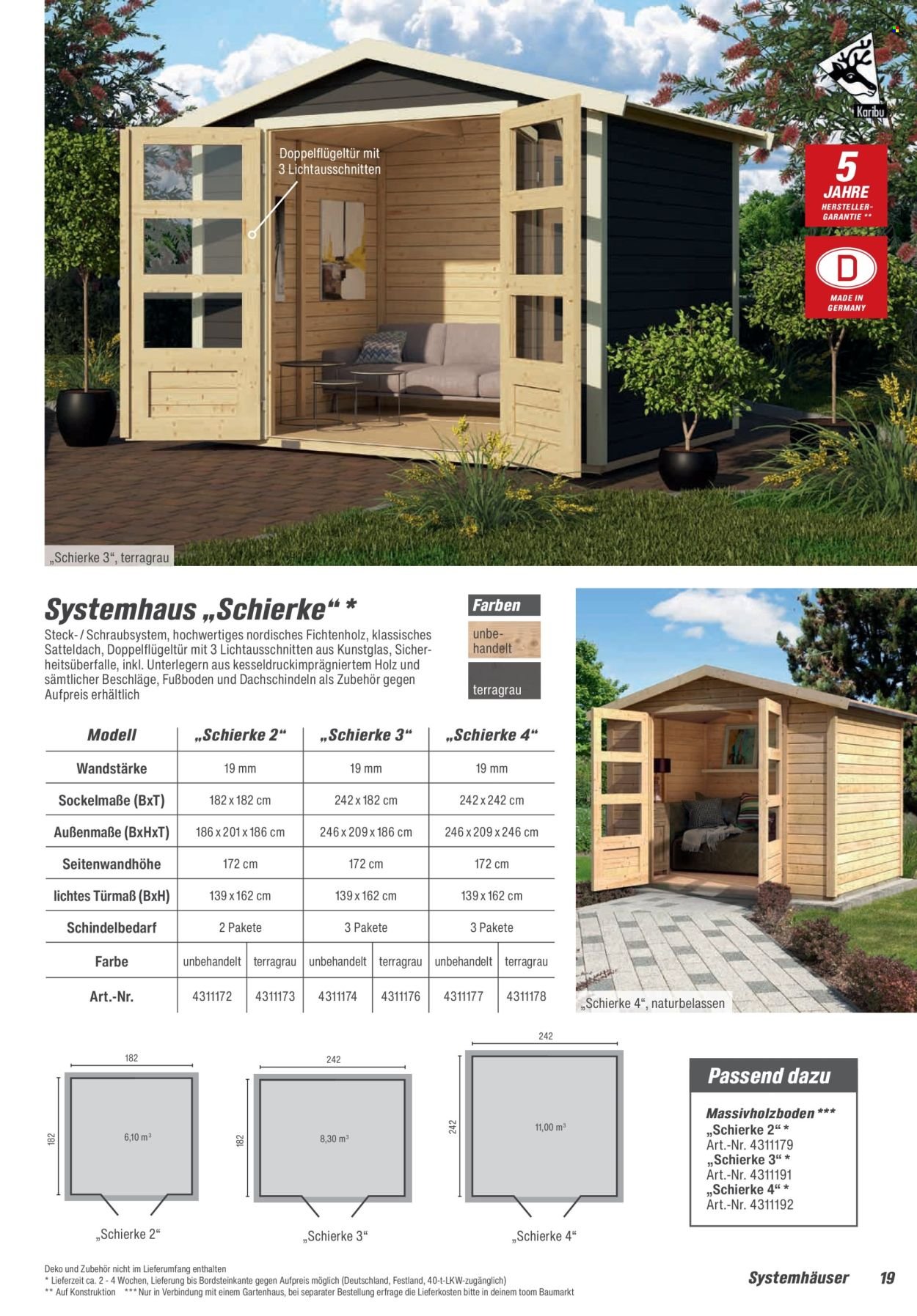 TOOM BAUMARKT Prospekt - Gartenhäuser & Carports