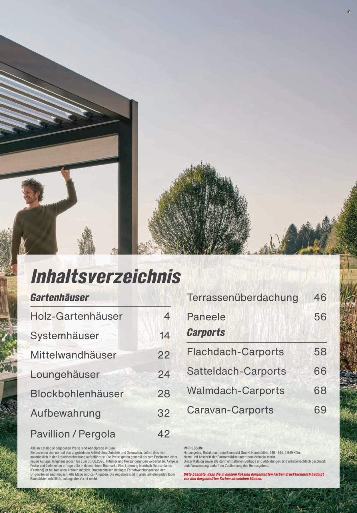 TOOM BAUMARKT Prospekt - Gartenhäuser & Carports