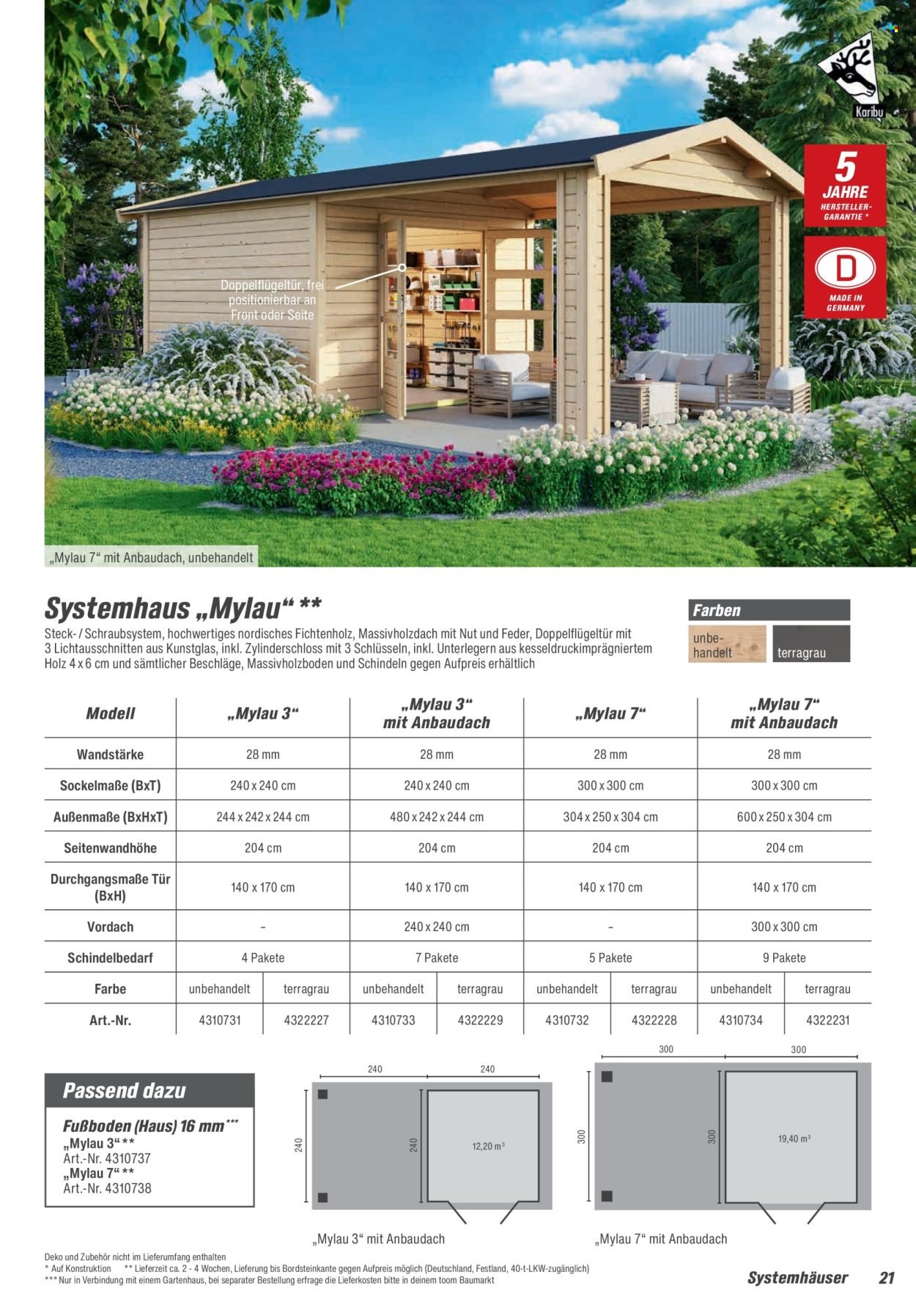TOOM BAUMARKT Prospekt - Gartenhäuser & Carports