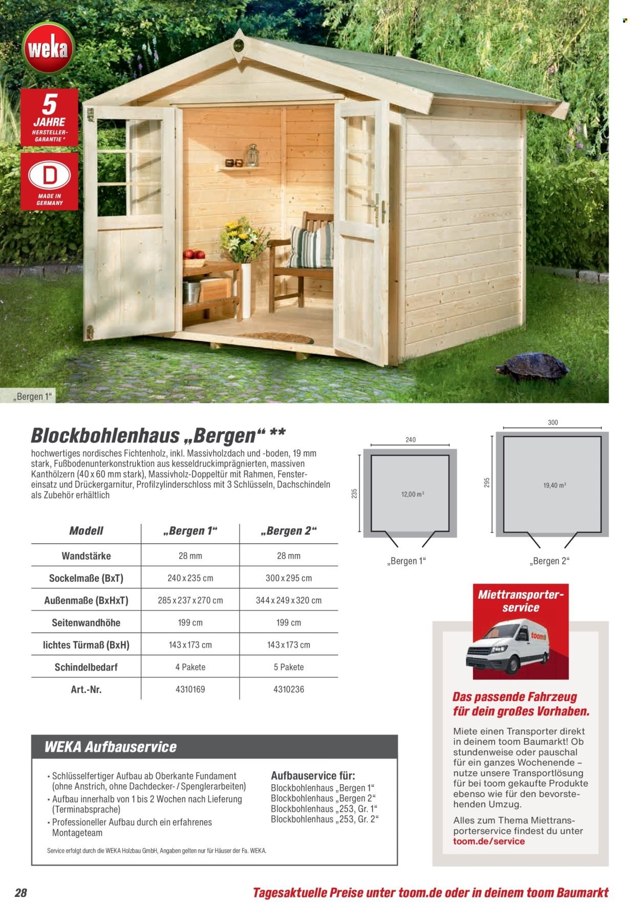 TOOM BAUMARKT Prospekt - Gartenhäuser & Carports (2026-02-21 - 2026-06-30)