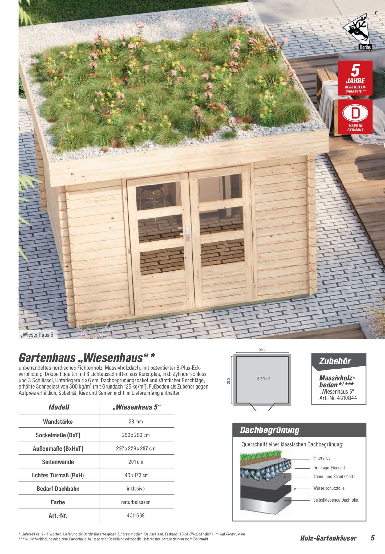 TOOM BAUMARKT Prospekt - Gartenhäuser & Carports