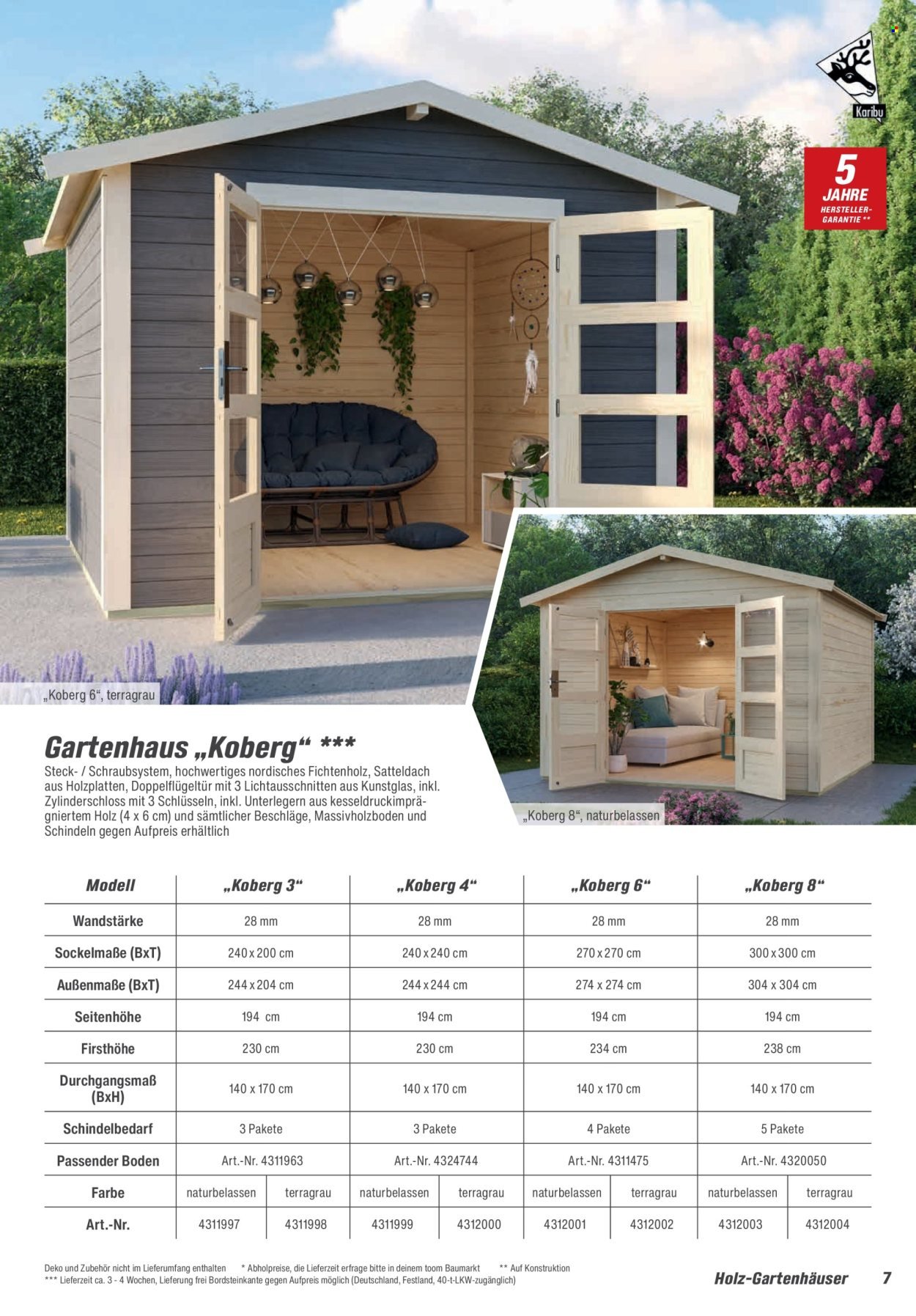 TOOM BAUMARKT Prospekt - Gartenhäuser & Carports