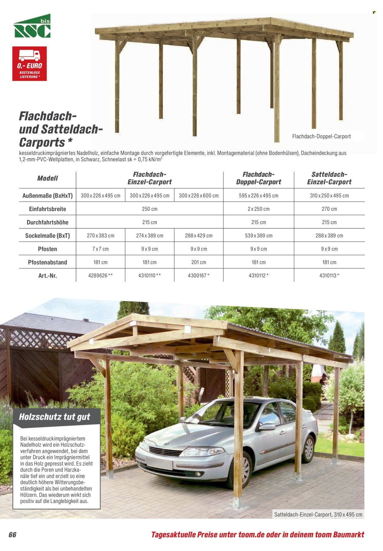 TOOM BAUMARKT Prospekt - Gartenhäuser & Carports