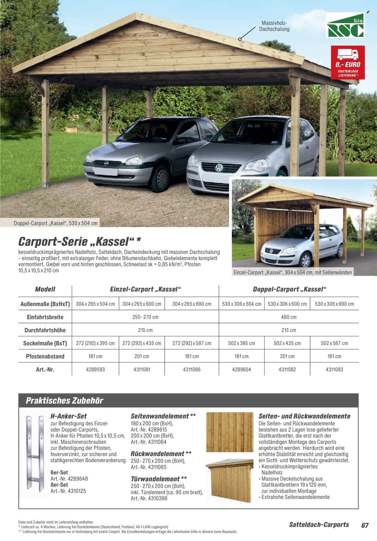 TOOM BAUMARKT Prospekt - Gartenhäuser & Carports