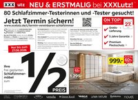 XXXLUTZ Prospekt - Schlafzimmertesterinnen und -tester gesucht!
