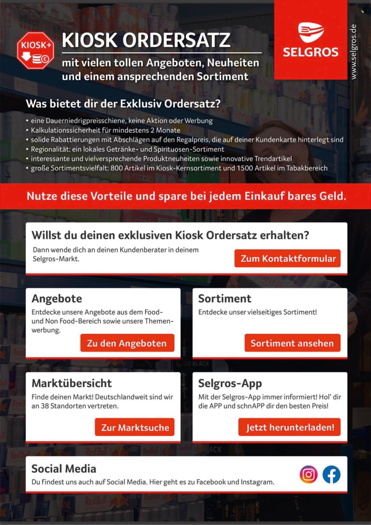 SELGROS Prospekt - Kiosk-Ordersatz