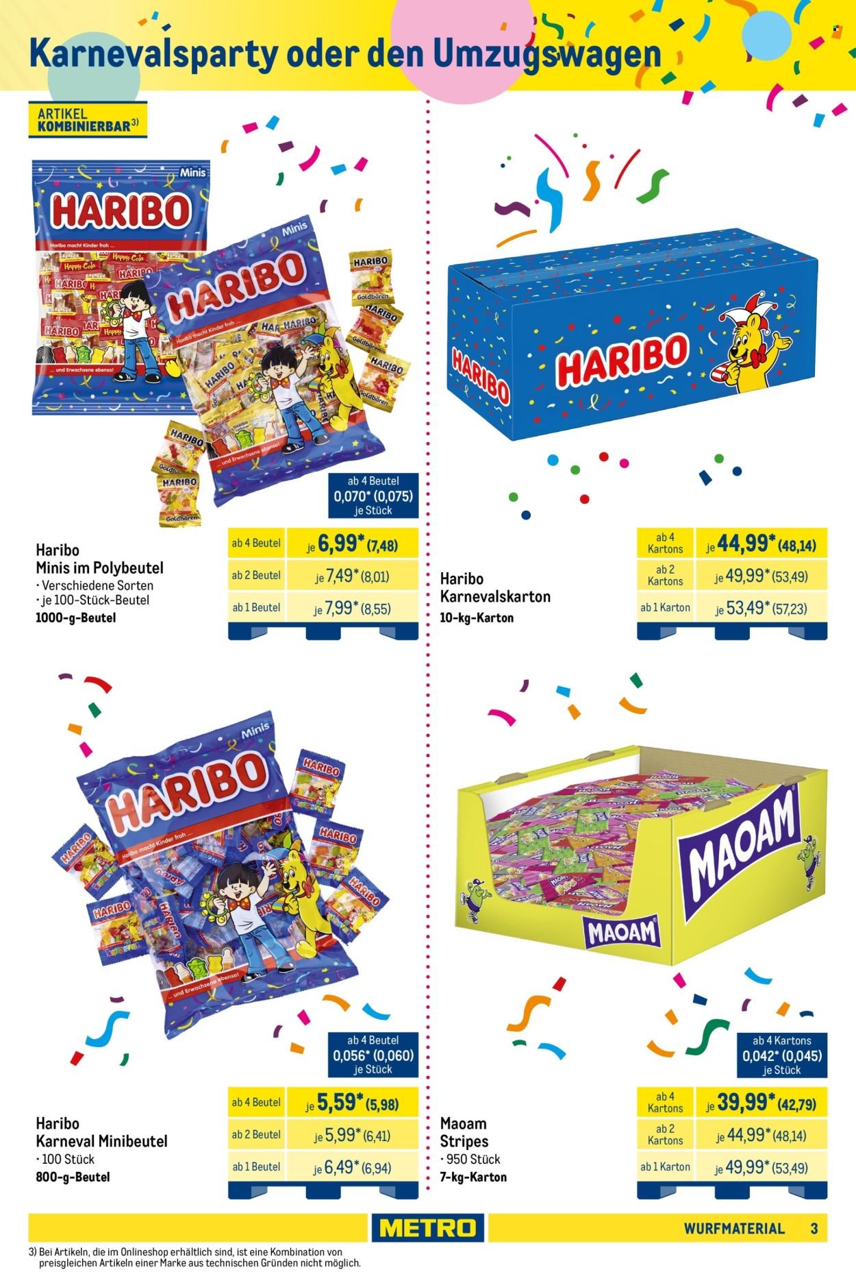 METRO Prospekt - Wurfmaterial Karneval