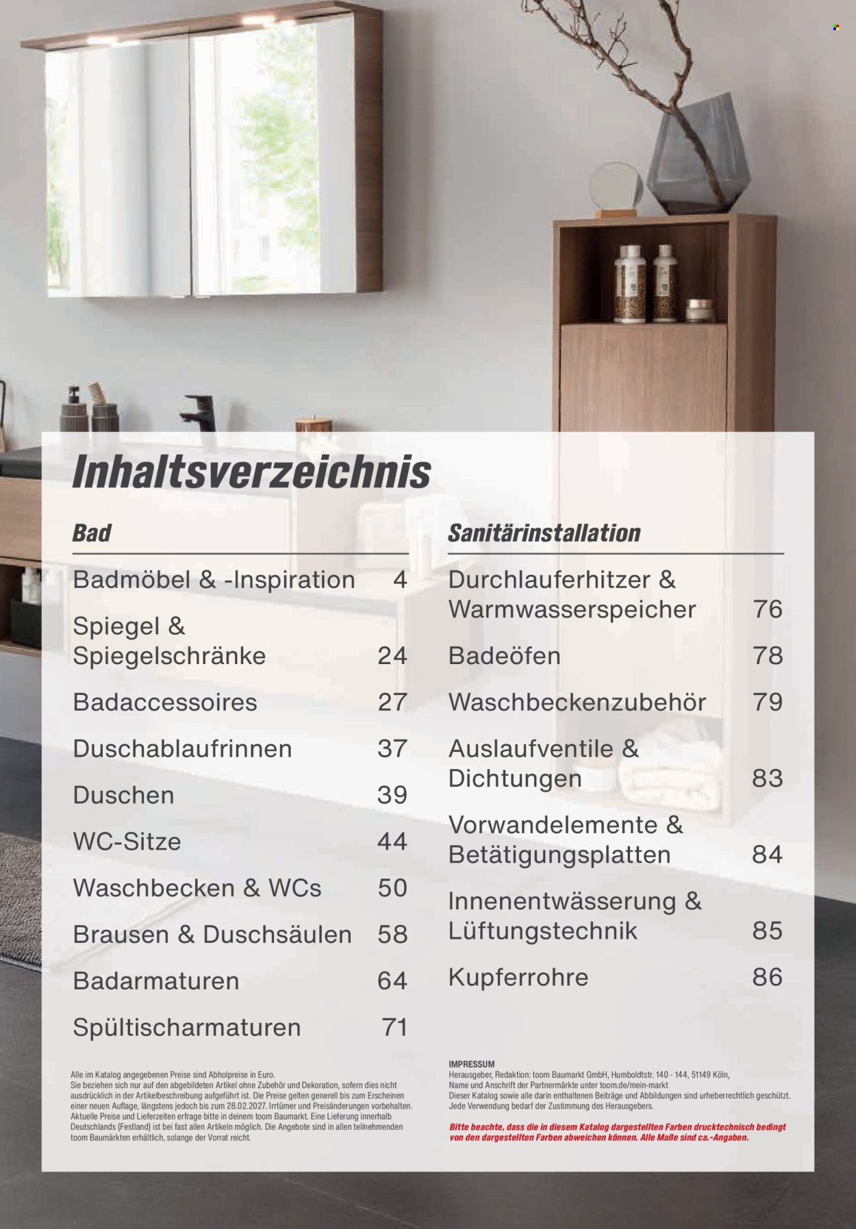 TOOM BAUMARKT Prospekt - Bad, Sanitär & Zubehör