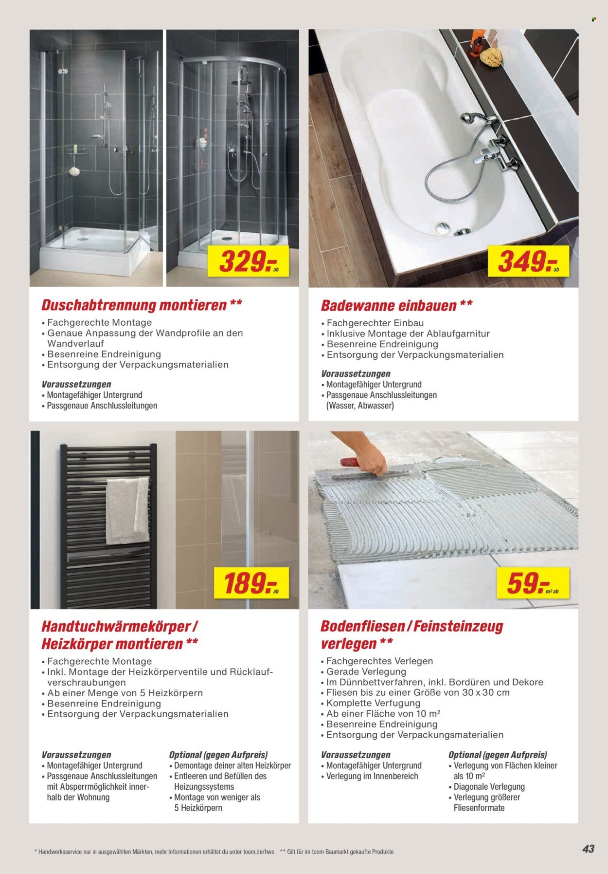 TOOM BAUMARKT Prospekt - Bad, Sanitär & Zubehör