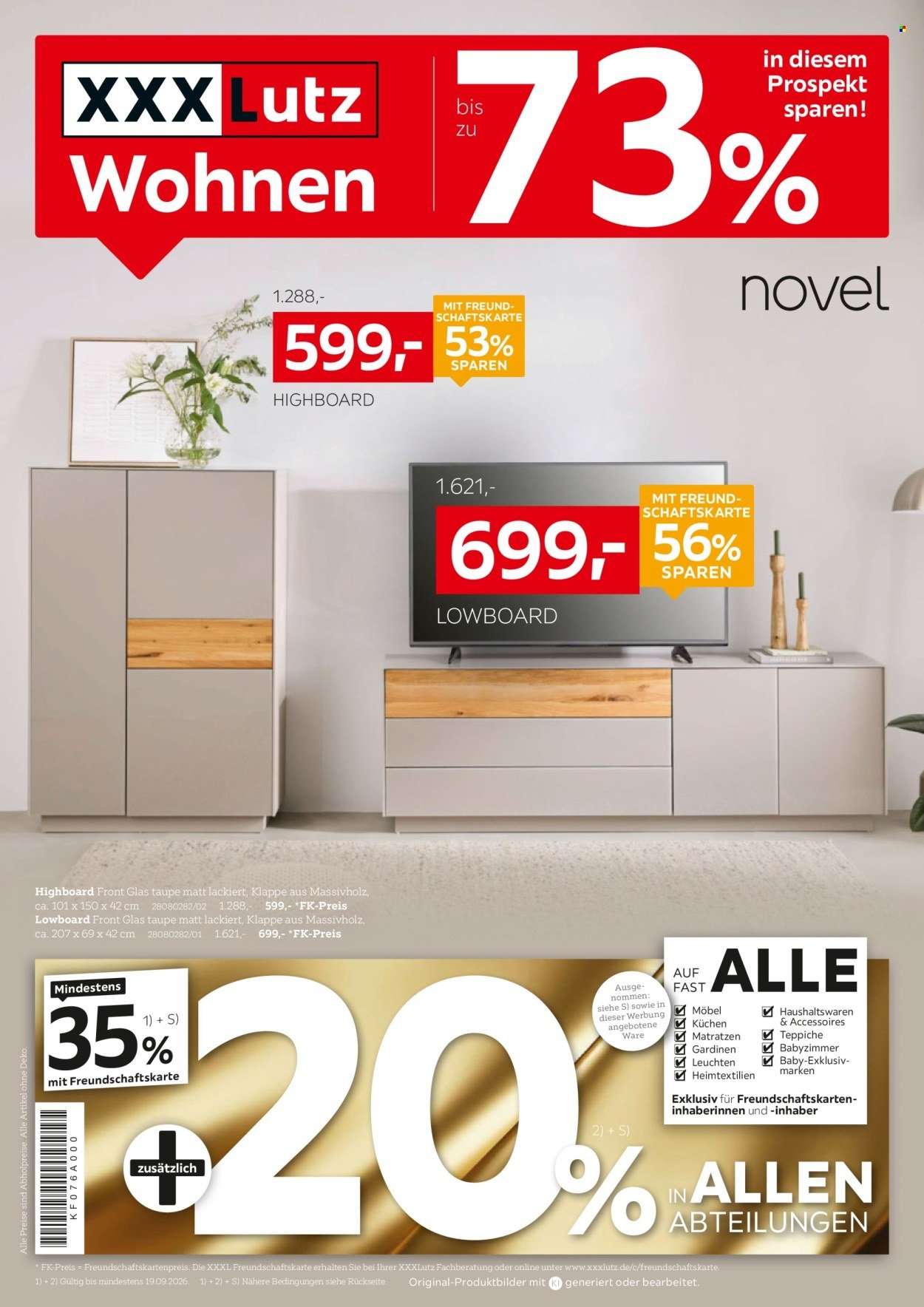 XXXLUTZ Prospekt - Bis zu 73% auf Wohnen