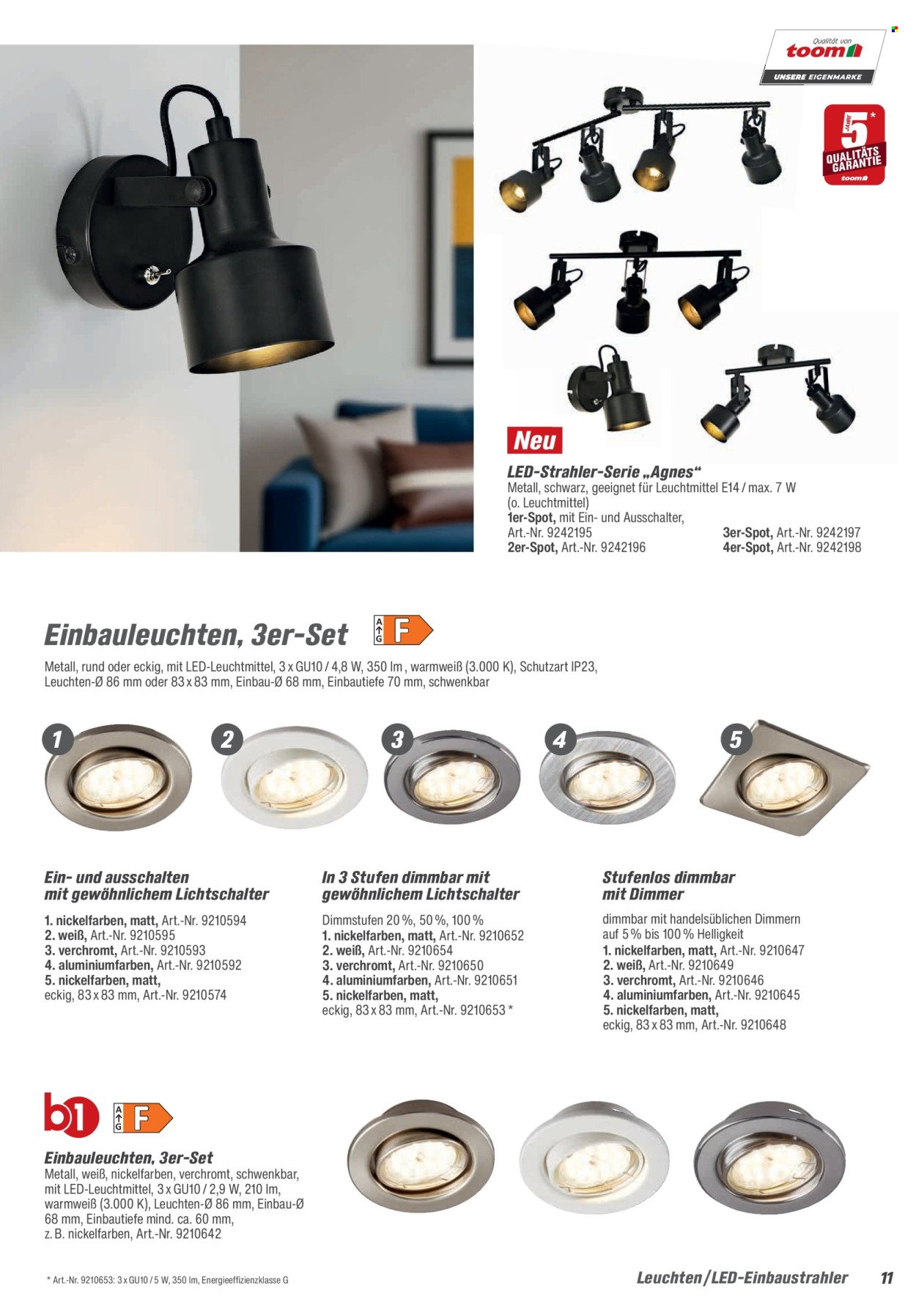 TOOM BAUMARKT Angebote - Leuchten & Tapeten