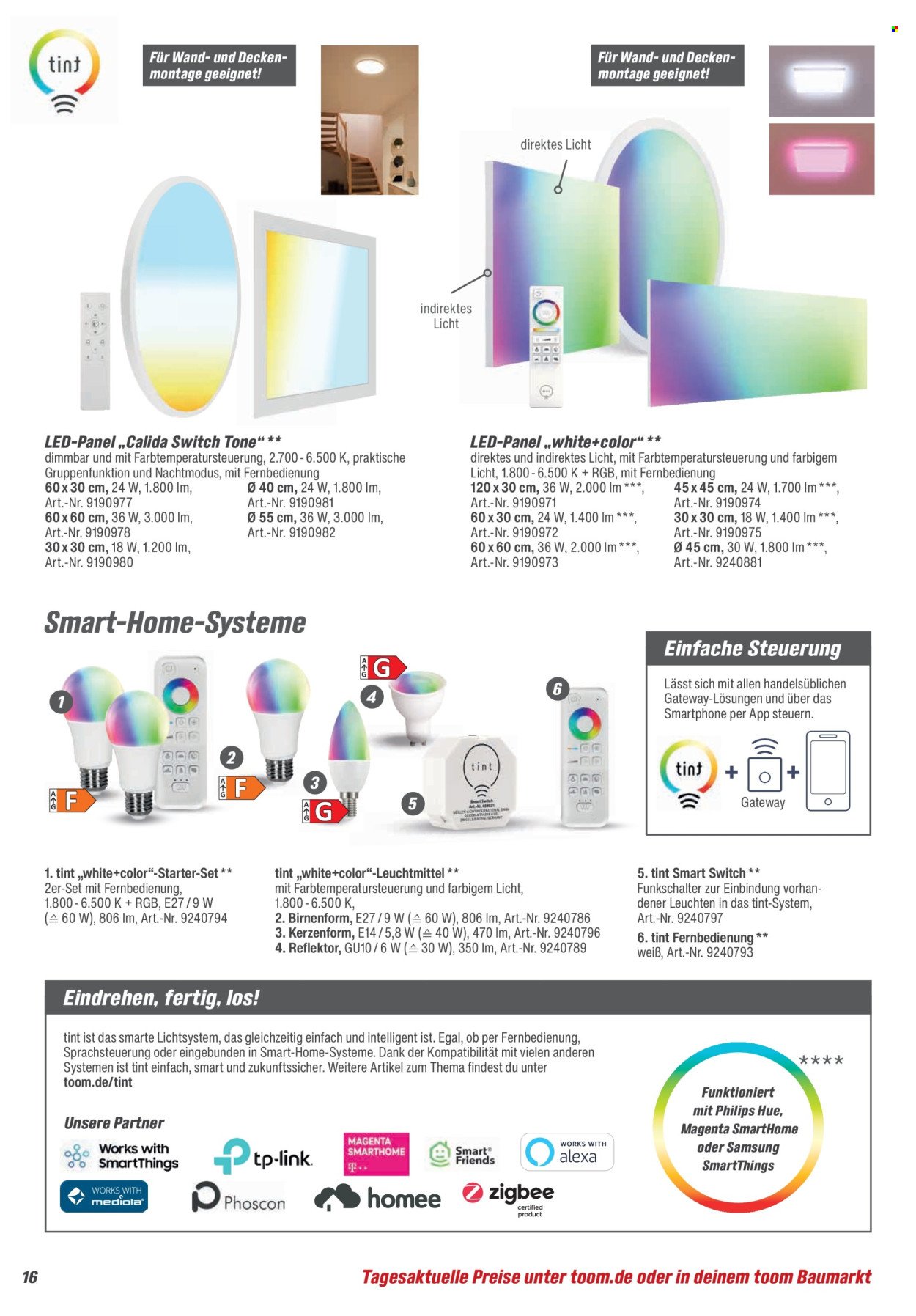 TOOM BAUMARKT Angebote - Leuchten & Tapeten