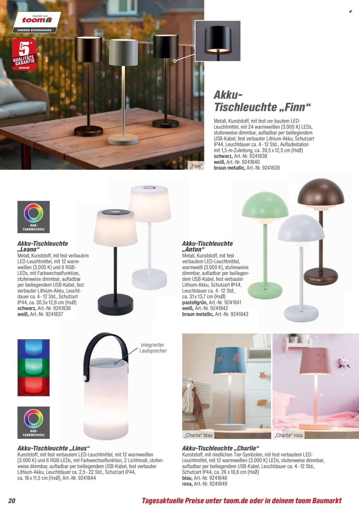 TOOM BAUMARKT Angebote - Leuchten & Tapeten