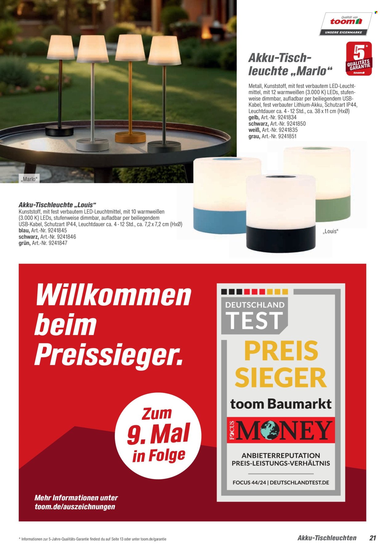 TOOM BAUMARKT Angebote - Leuchten & Tapeten