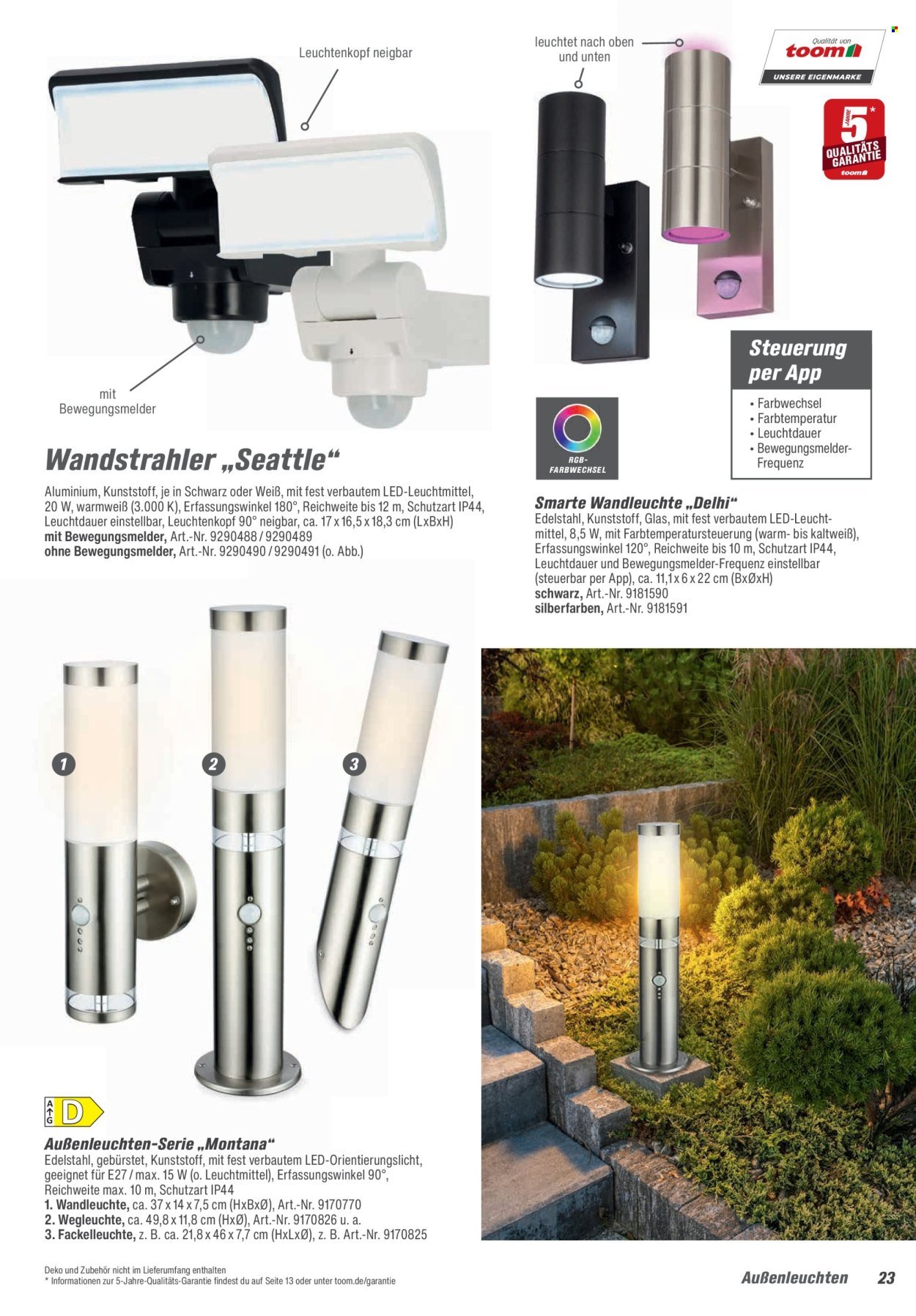 TOOM BAUMARKT Angebote - Leuchten & Tapeten