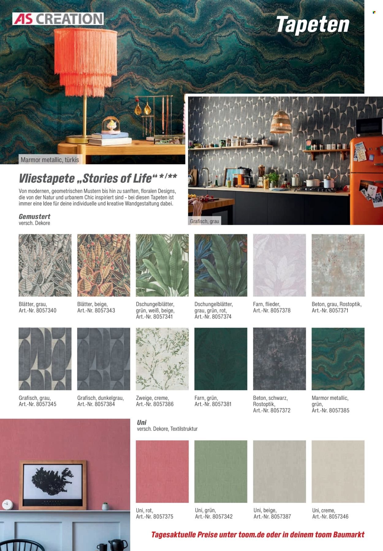 TOOM BAUMARKT Angebote - Leuchten & Tapeten
