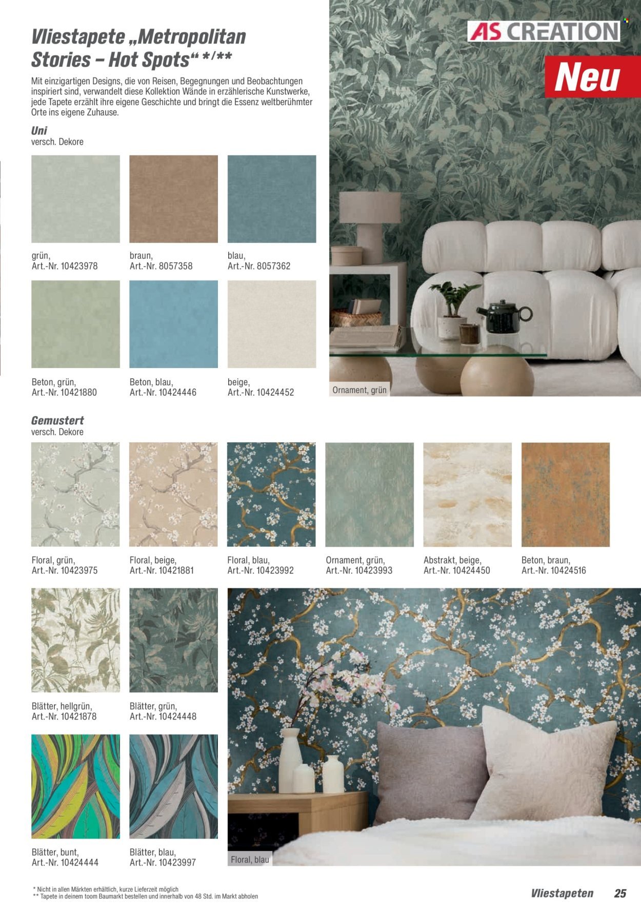 TOOM BAUMARKT Angebote - Leuchten & Tapeten