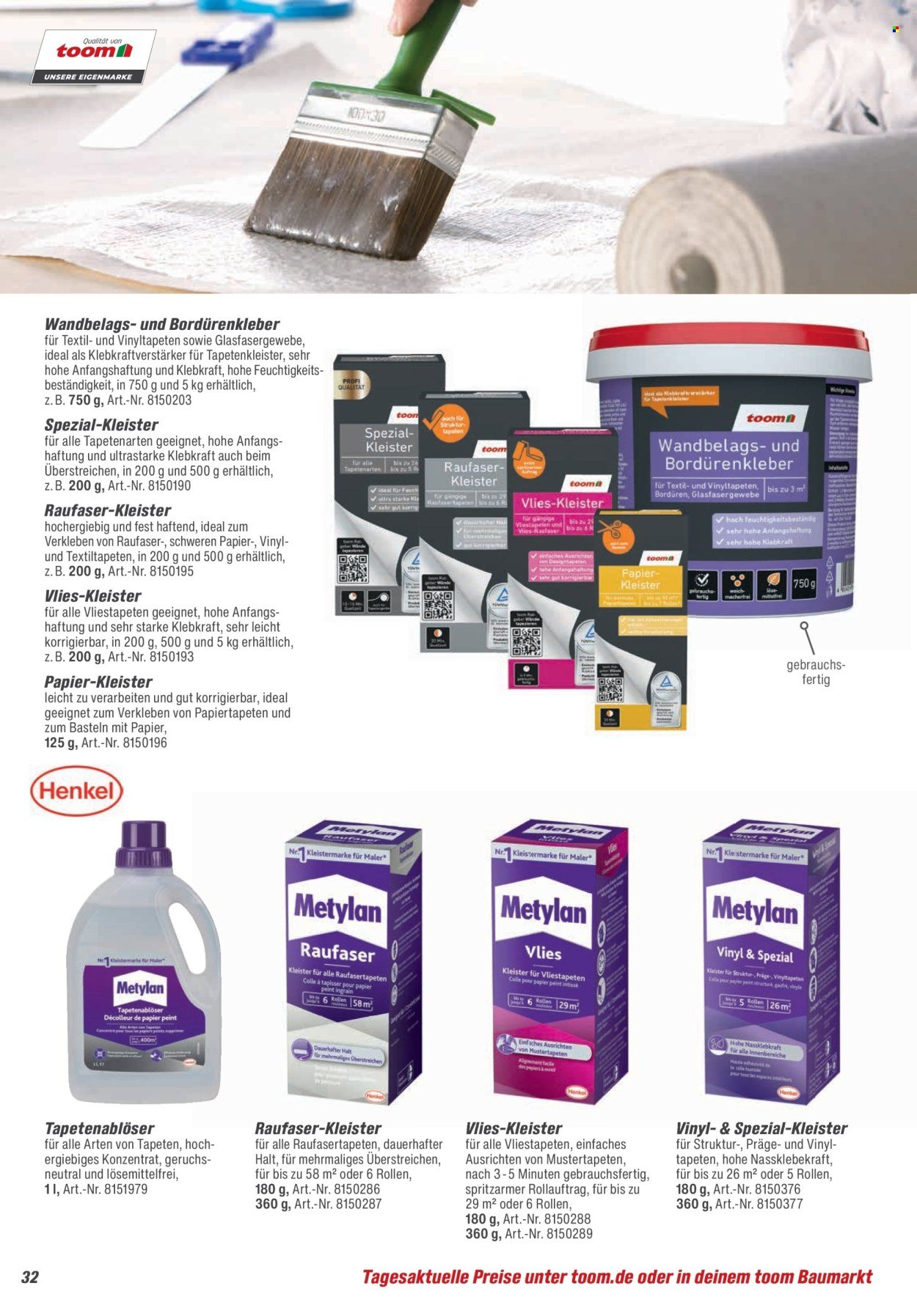 TOOM BAUMARKT Angebote - Leuchten & Tapeten