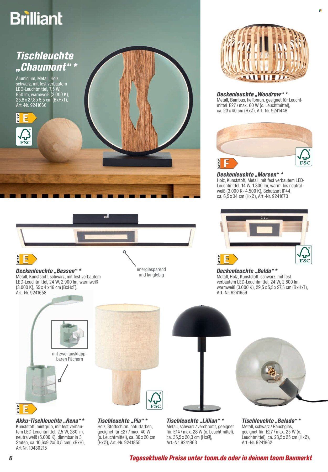 TOOM BAUMARKT Angebote - Leuchten & Tapeten