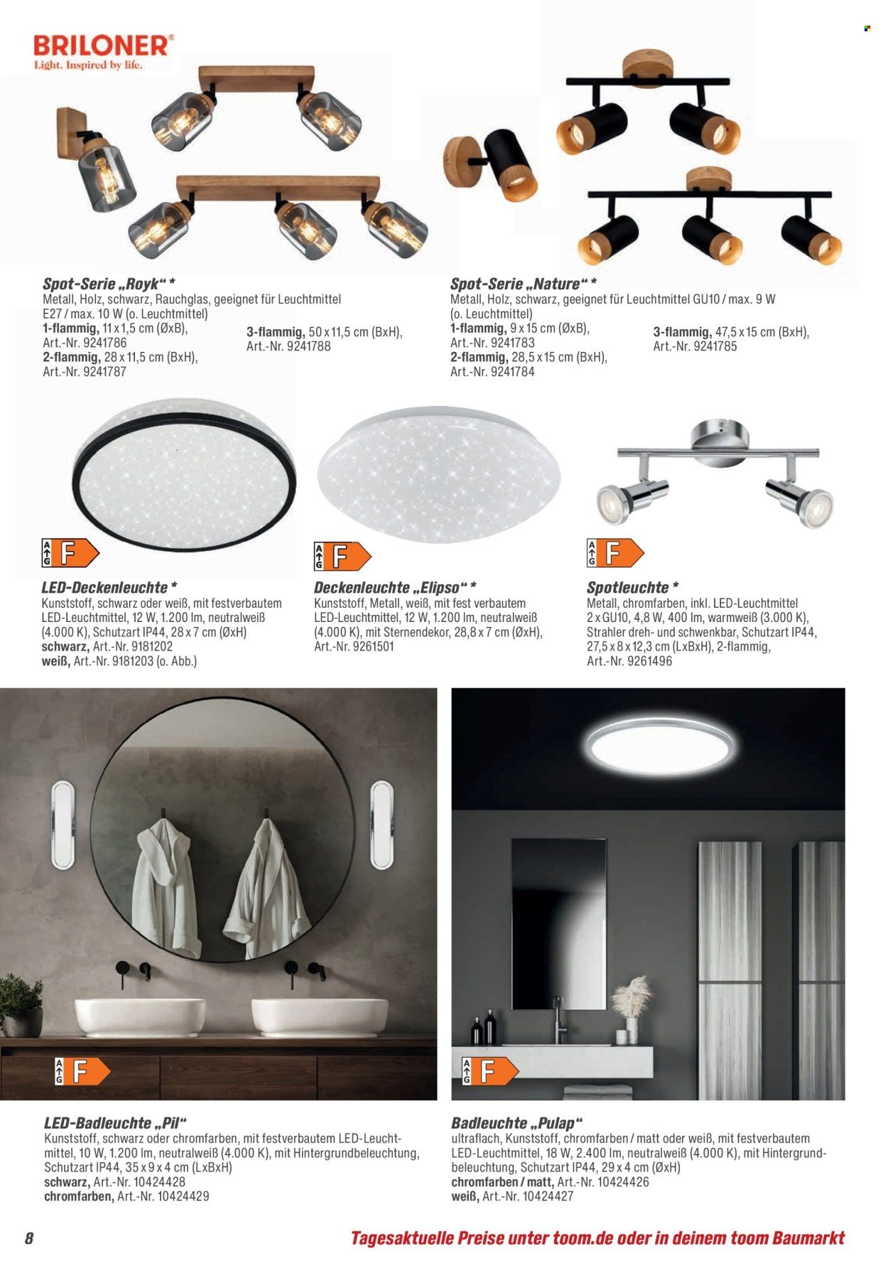 TOOM BAUMARKT Angebote - Leuchten & Tapeten