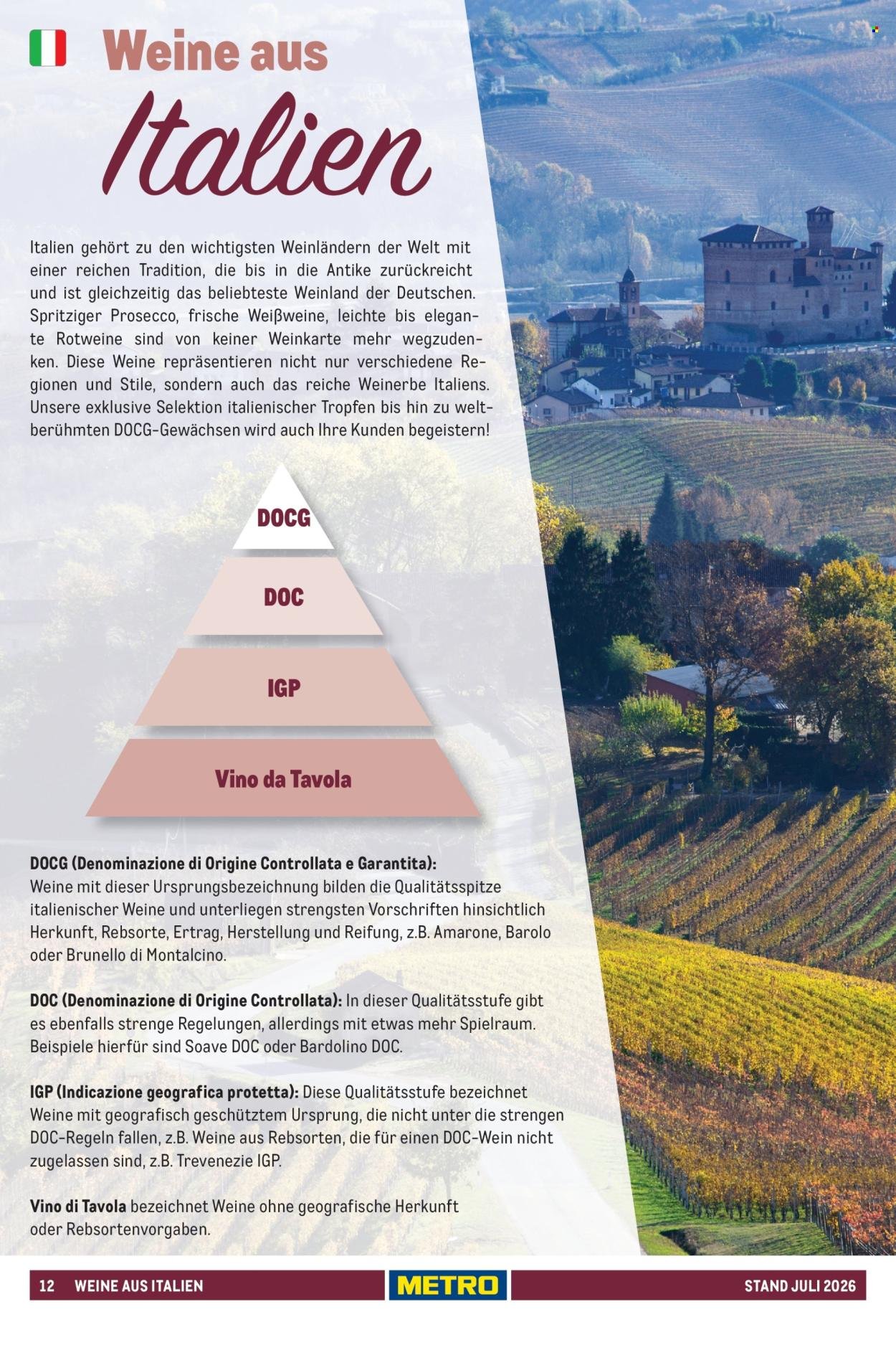 METRO Angebote - Hauswein-Katalog Sortiment