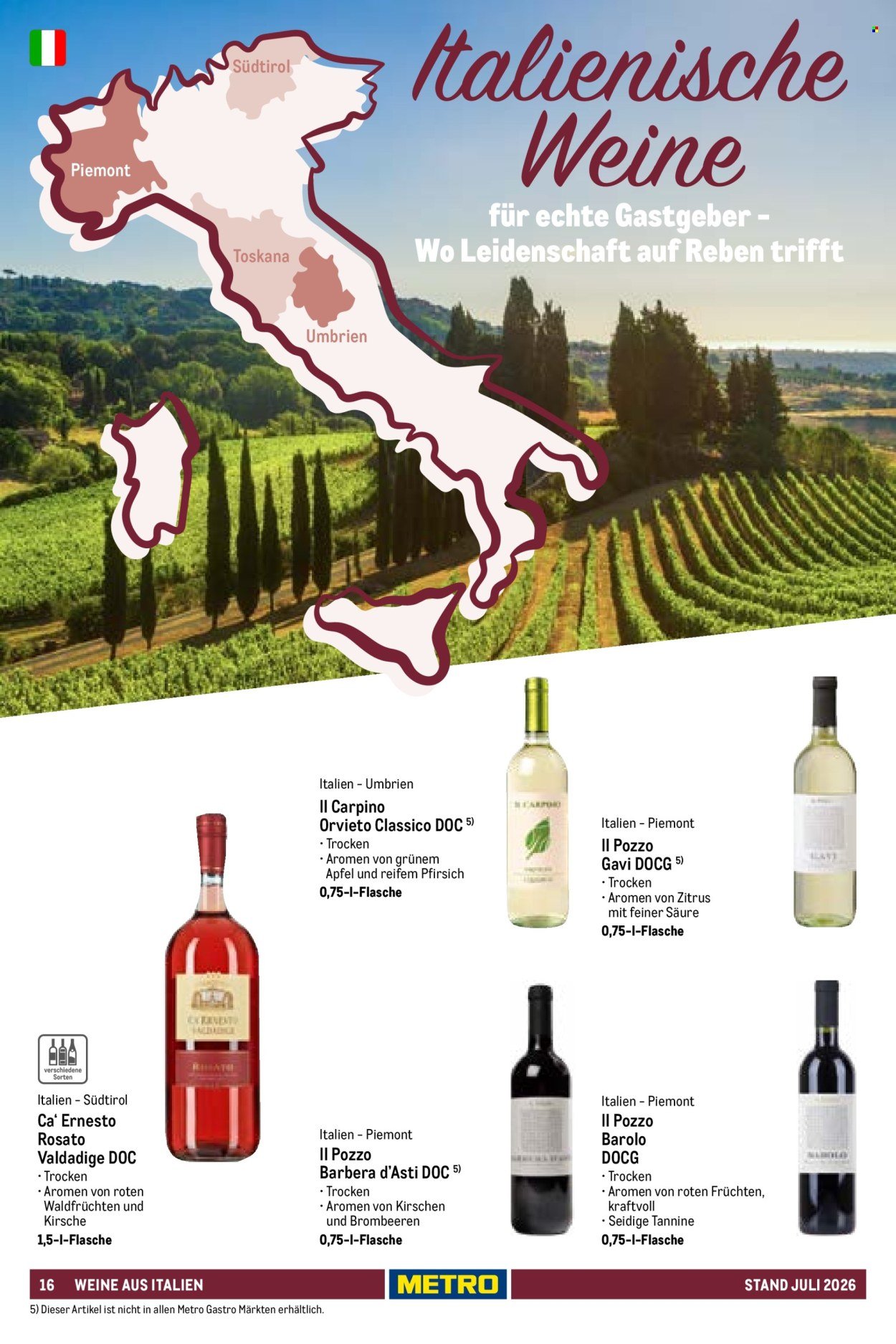 METRO Angebote - Hauswein-Katalog Sortiment