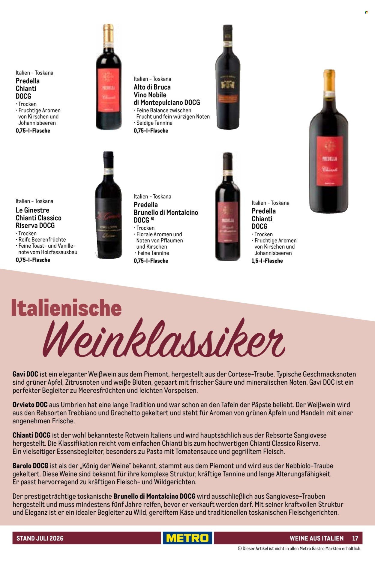METRO Angebote - Hauswein-Katalog Sortiment
