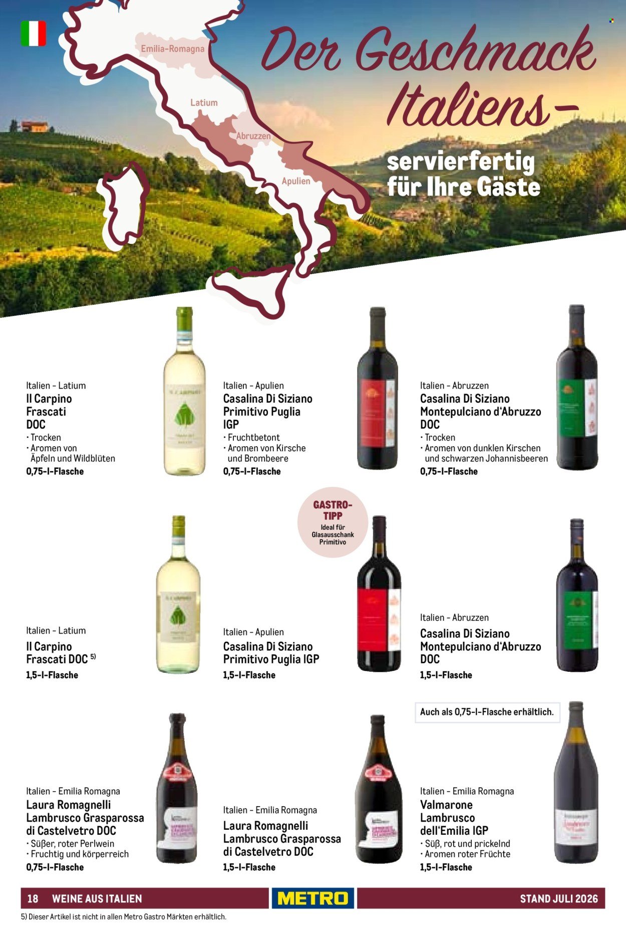 METRO Angebote - Hauswein-Katalog Sortiment