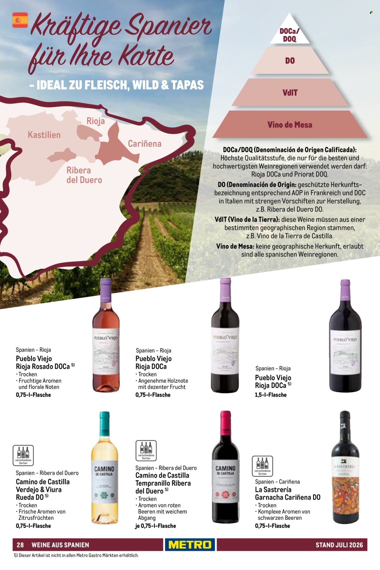 METRO Angebote - Hauswein-Katalog Sortiment