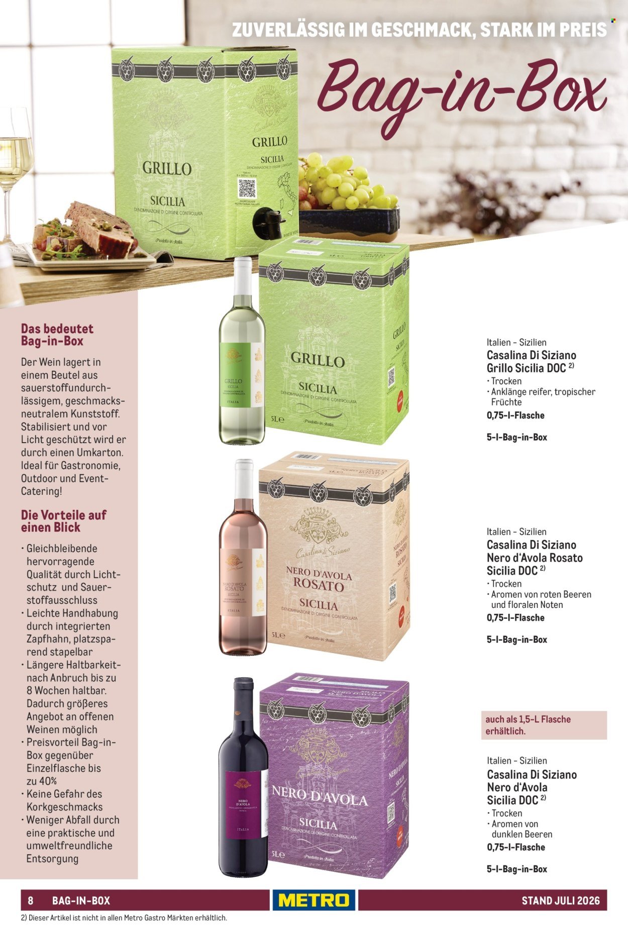METRO Angebote - Hauswein-Katalog Sortiment