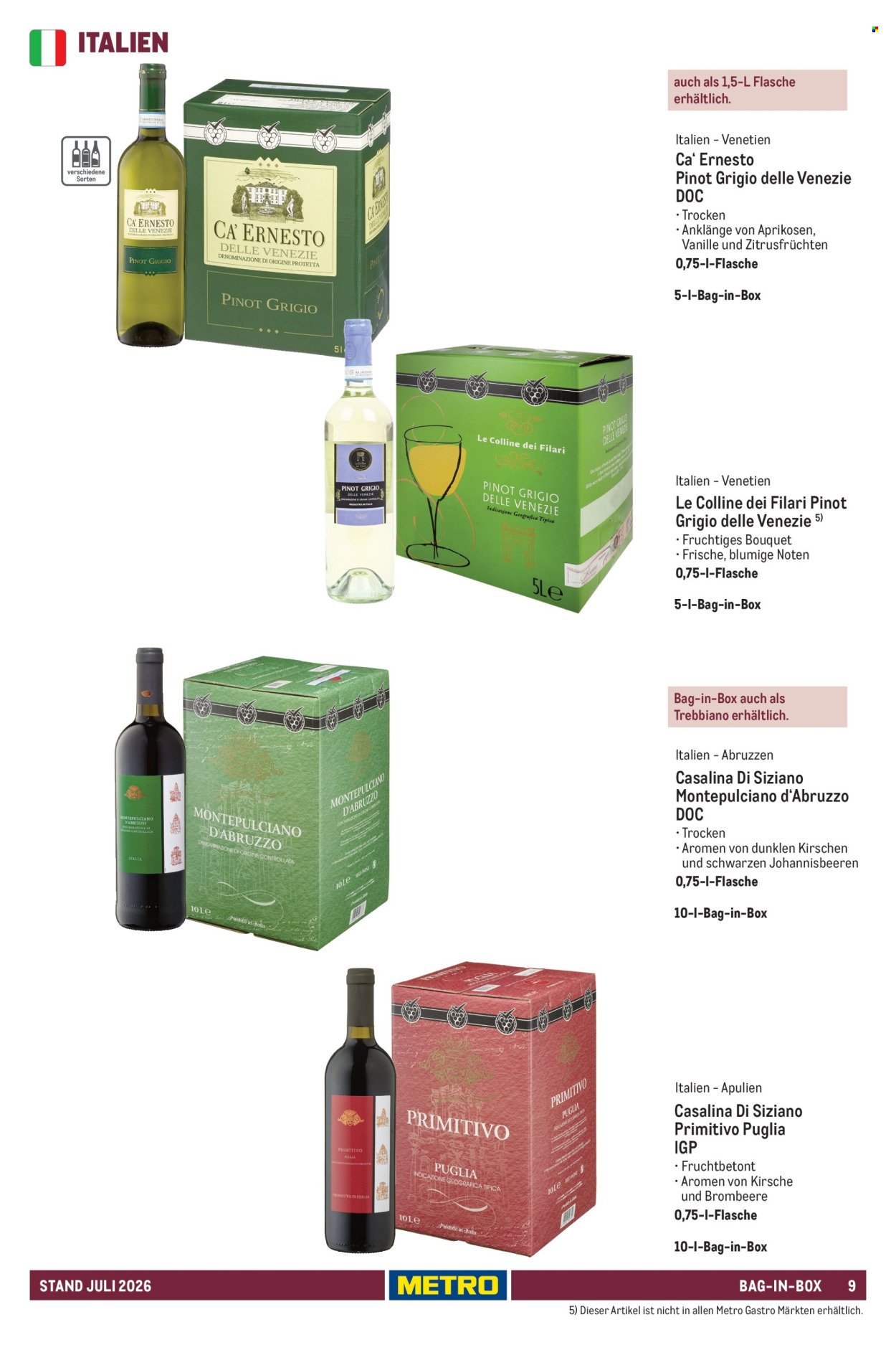 METRO Angebote - Hauswein-Katalog Sortiment