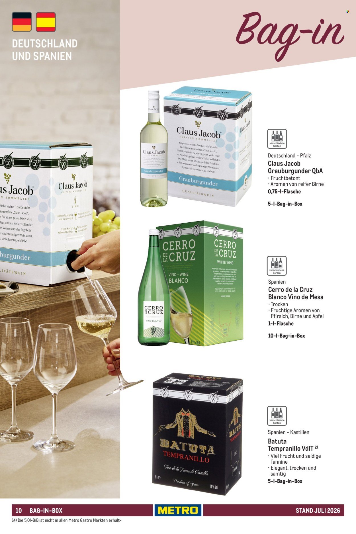 METRO Angebote - Hauswein-Katalog Sortiment
