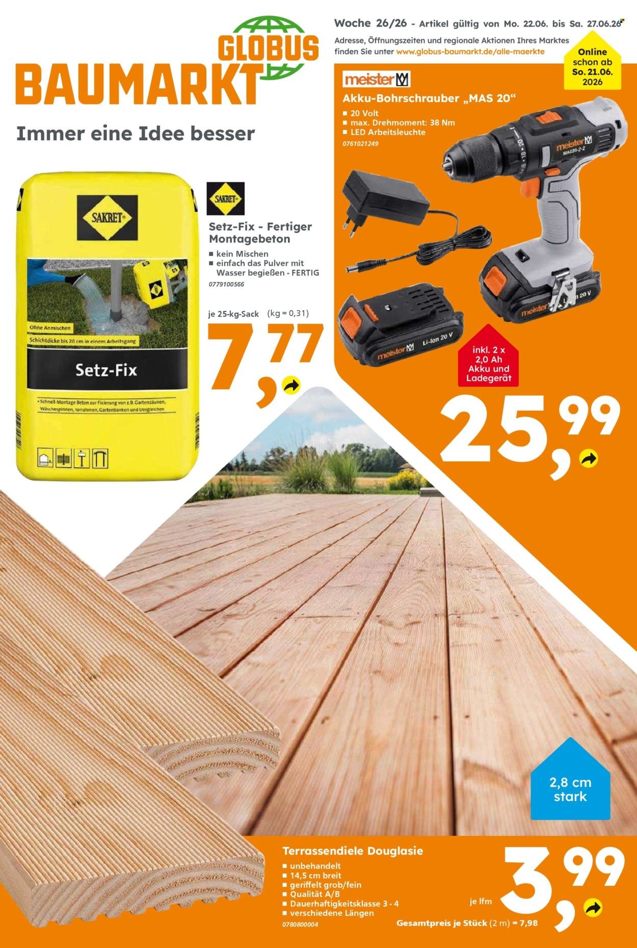GLOBUS BAUMARKT Prospekt - Ab Montag 22.06.2026