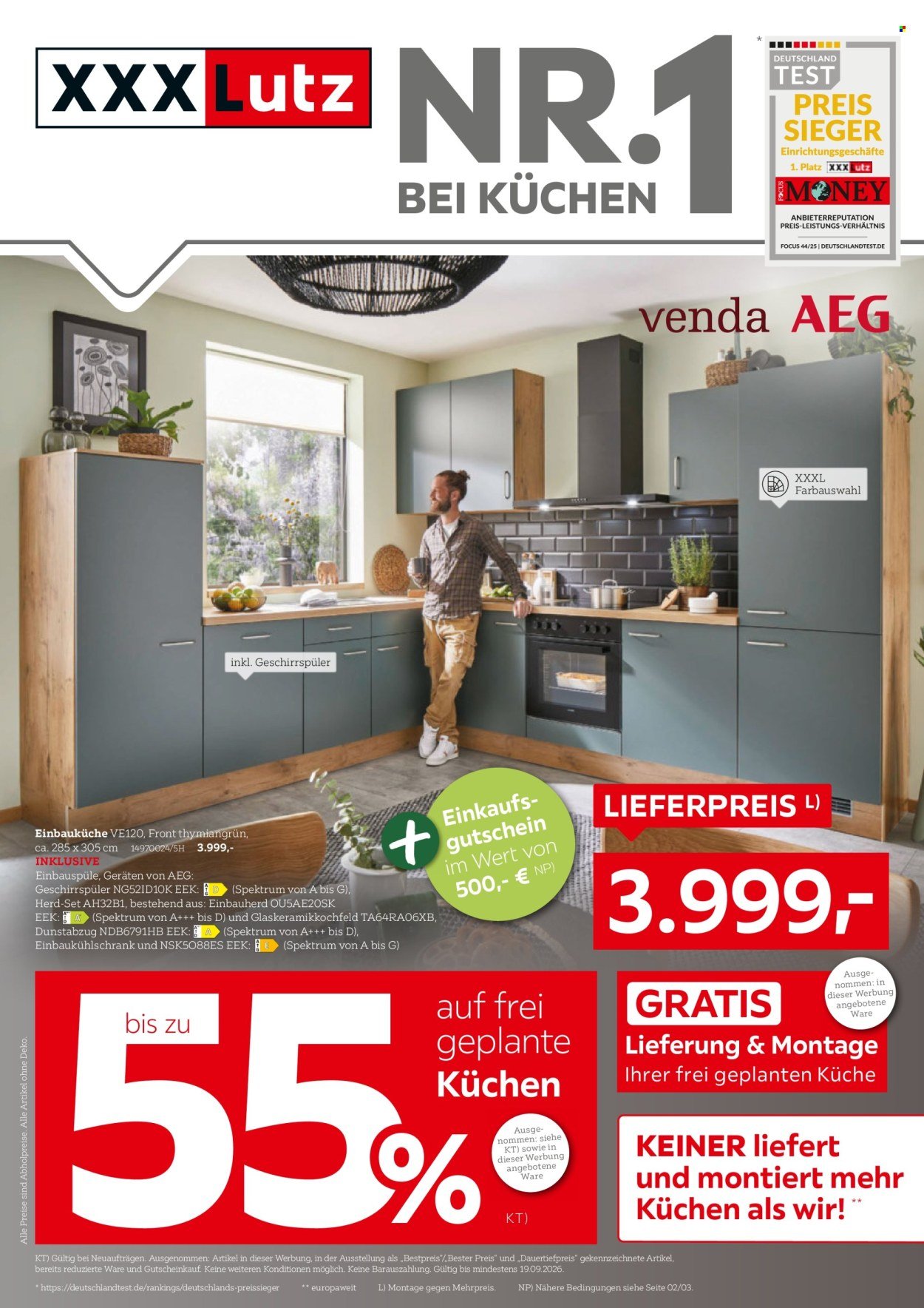 XXXLUTZ Prospekt - Nr. 1 bei Küchen