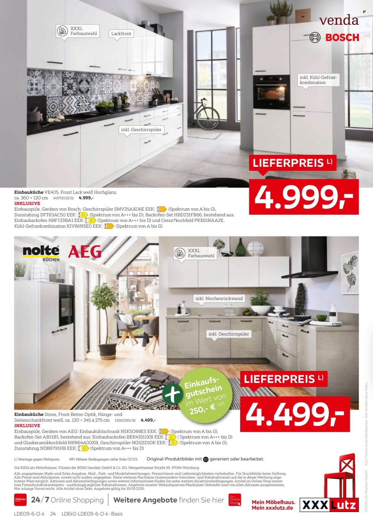 XXXLUTZ Prospekt - Nr. 1 bei Küchen