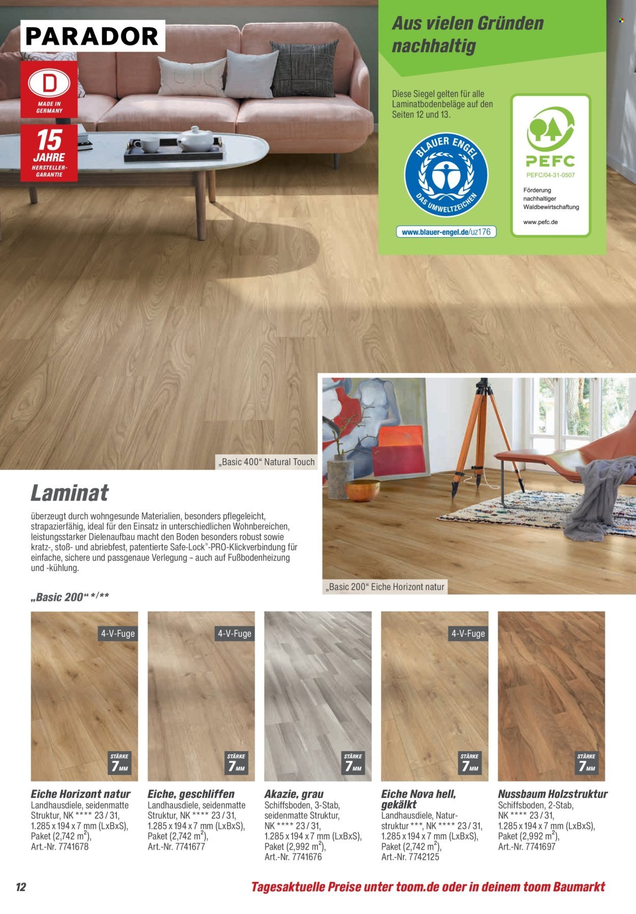 TOOM BAUMARKT Angebote - Bodenbeläge & Zubehör