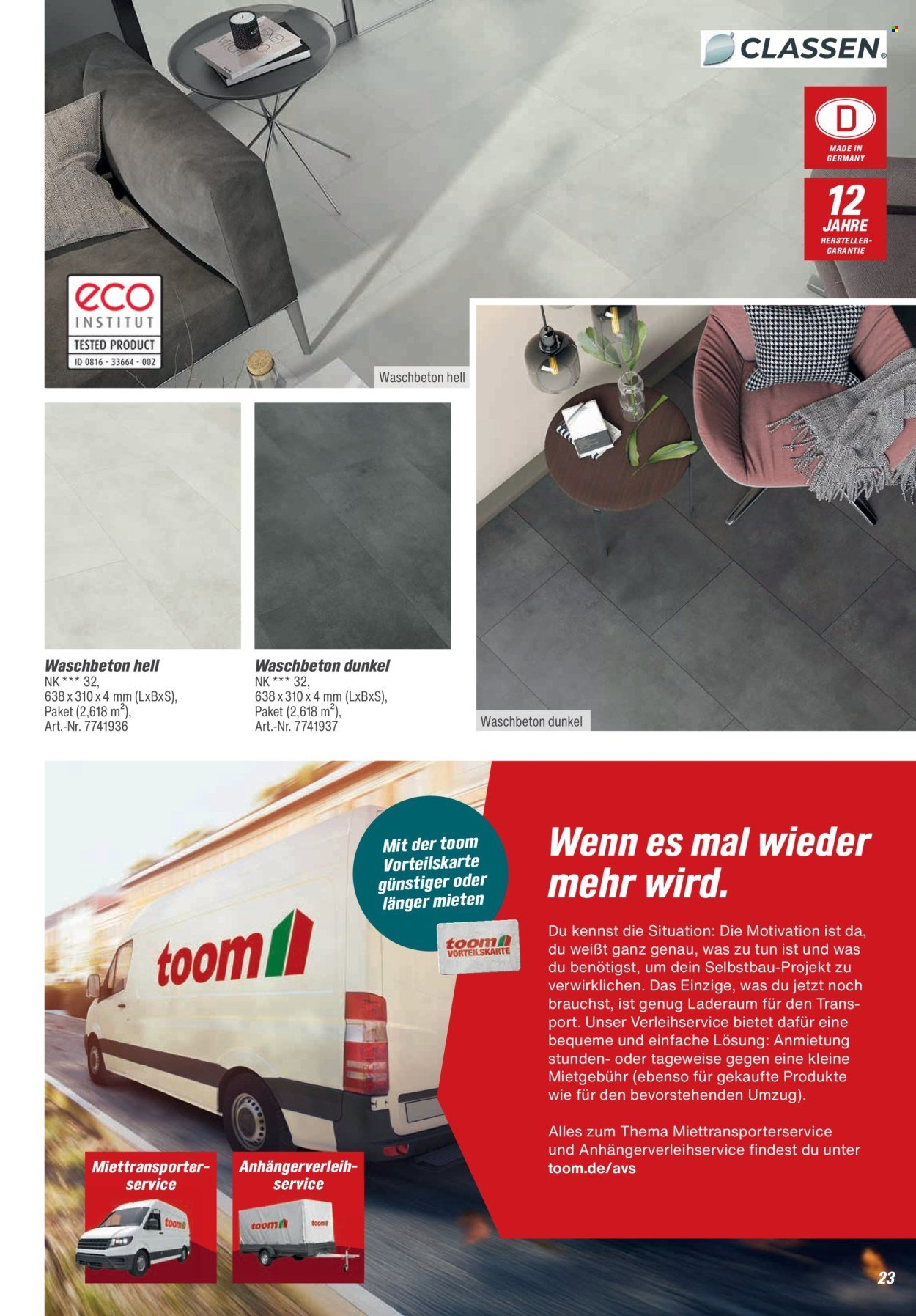 TOOM BAUMARKT Angebote - Bodenbeläge & Zubehör