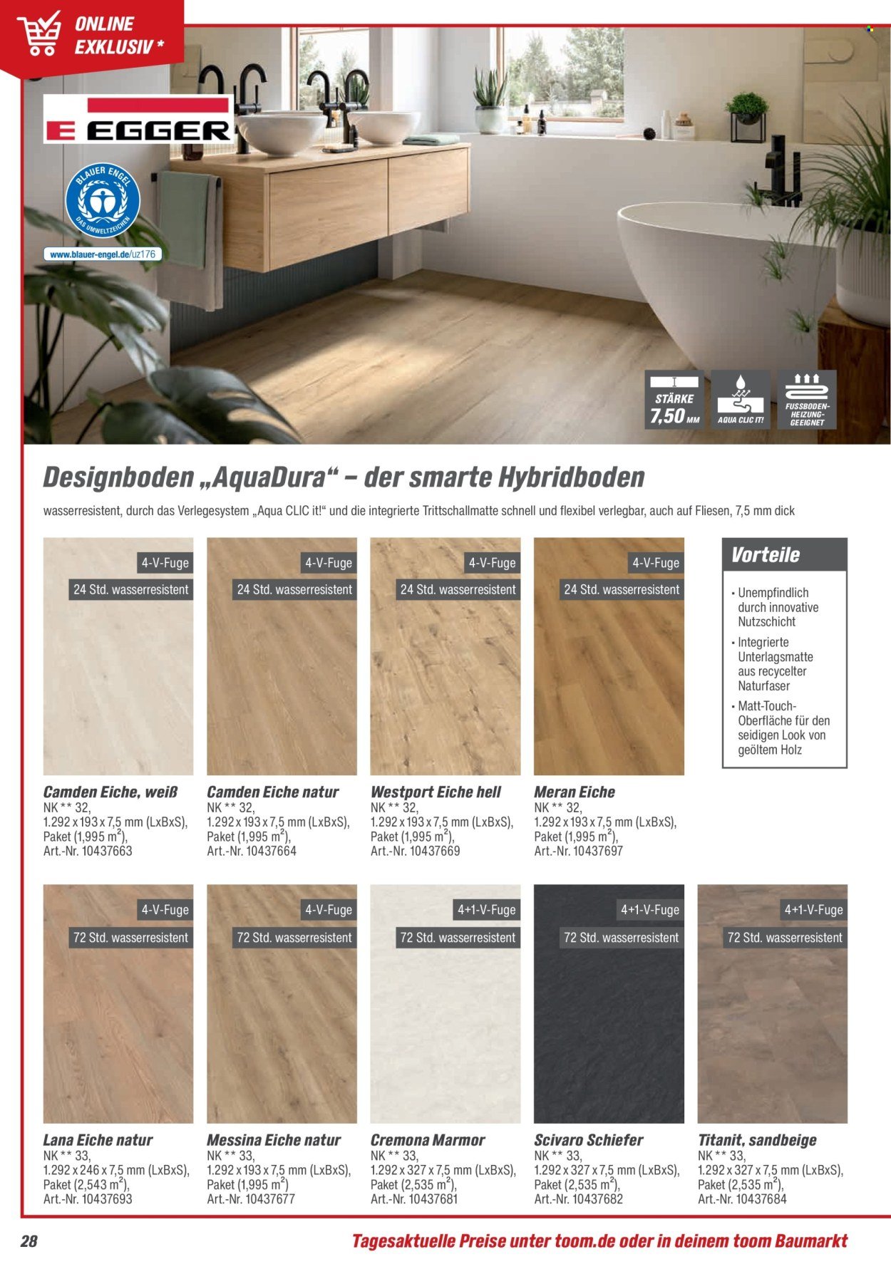 TOOM BAUMARKT Angebote - Bodenbeläge & Zubehör