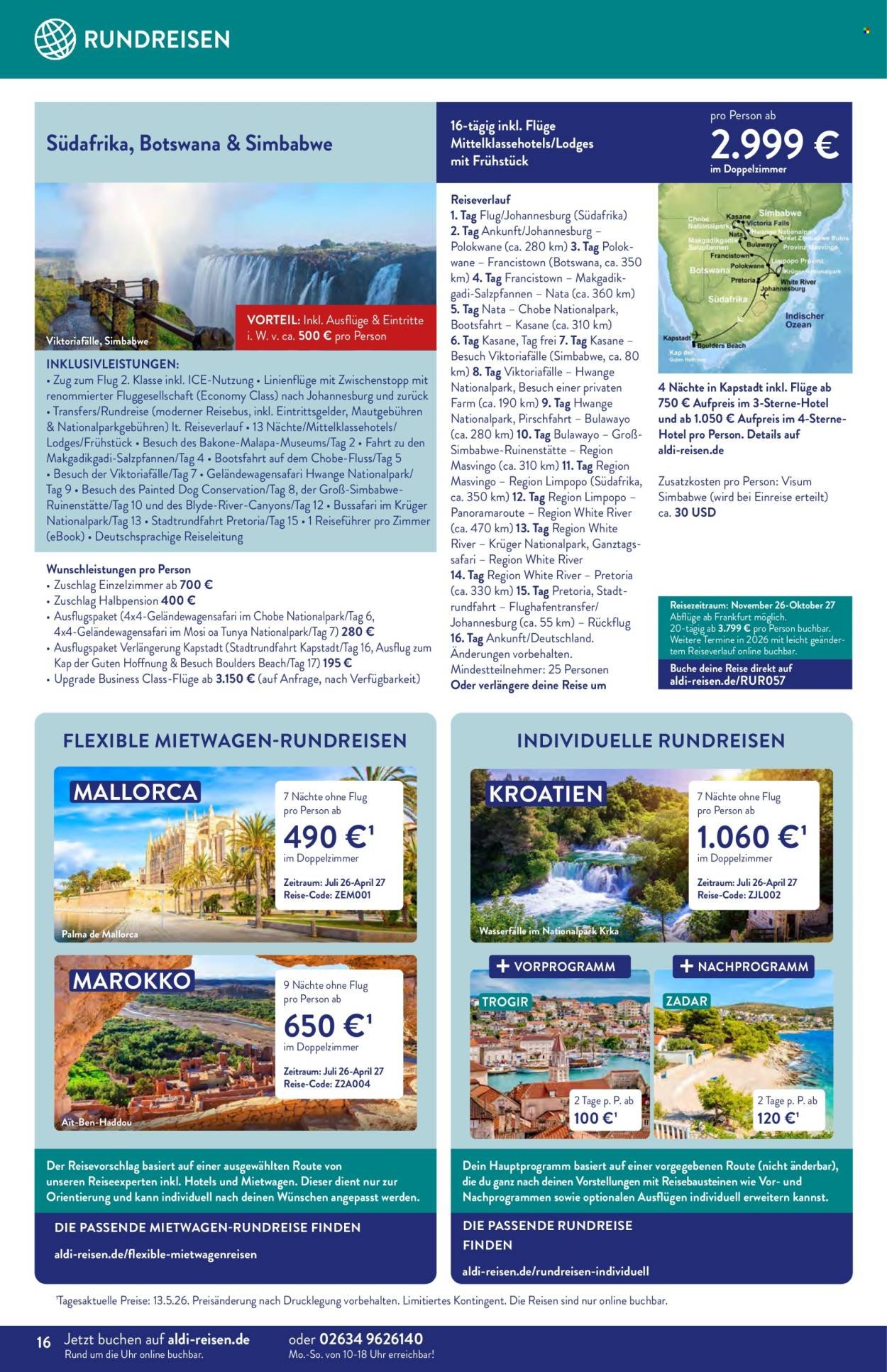 ALDI SÜD Prospekt - Reise-Highlights