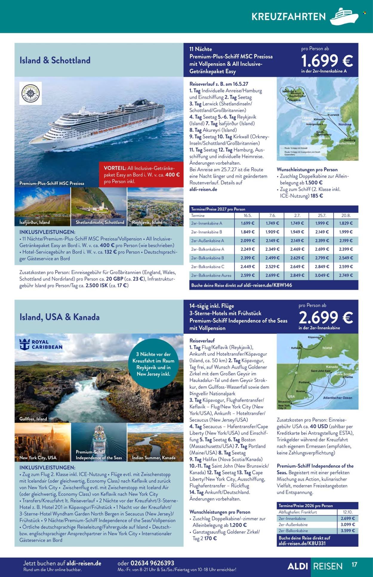 ALDI SÜD Prospekt - Reise-Highlights