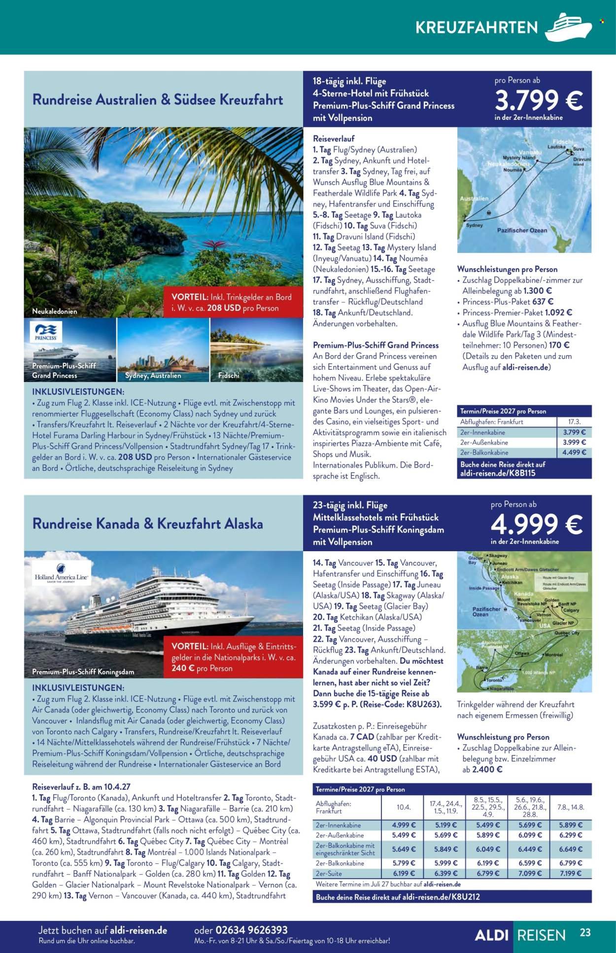 ALDI SÜD Prospekt - Reise-Highlights
