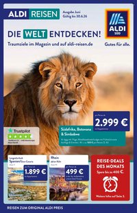 ALDI SÜD Prospekt - Reise-Highlights