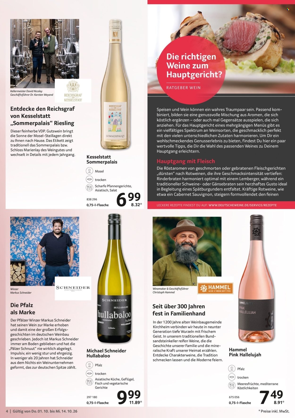 SELGROS Prospekt - Weine aus Deutschland