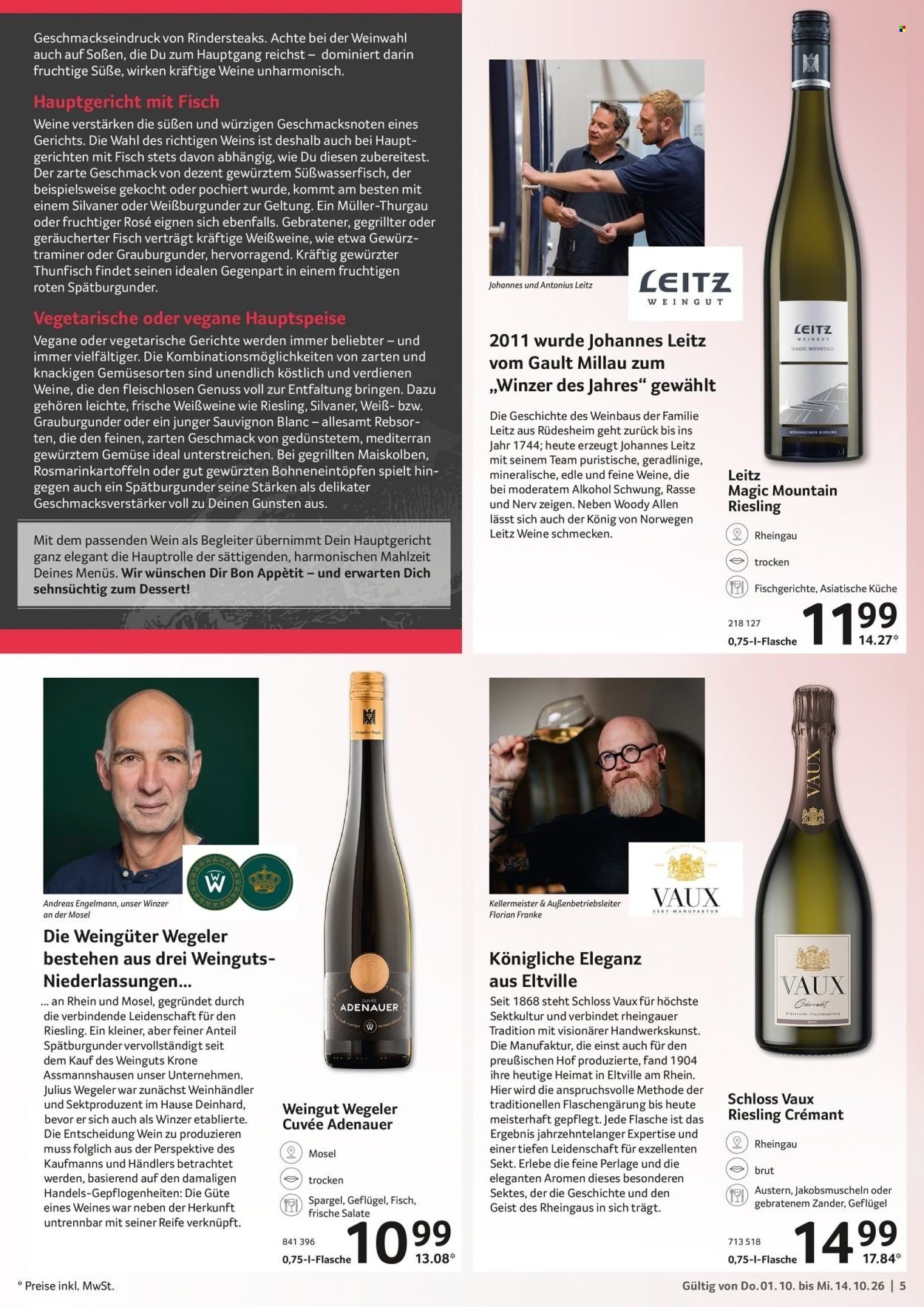 SELGROS Prospekt - Weine aus Deutschland