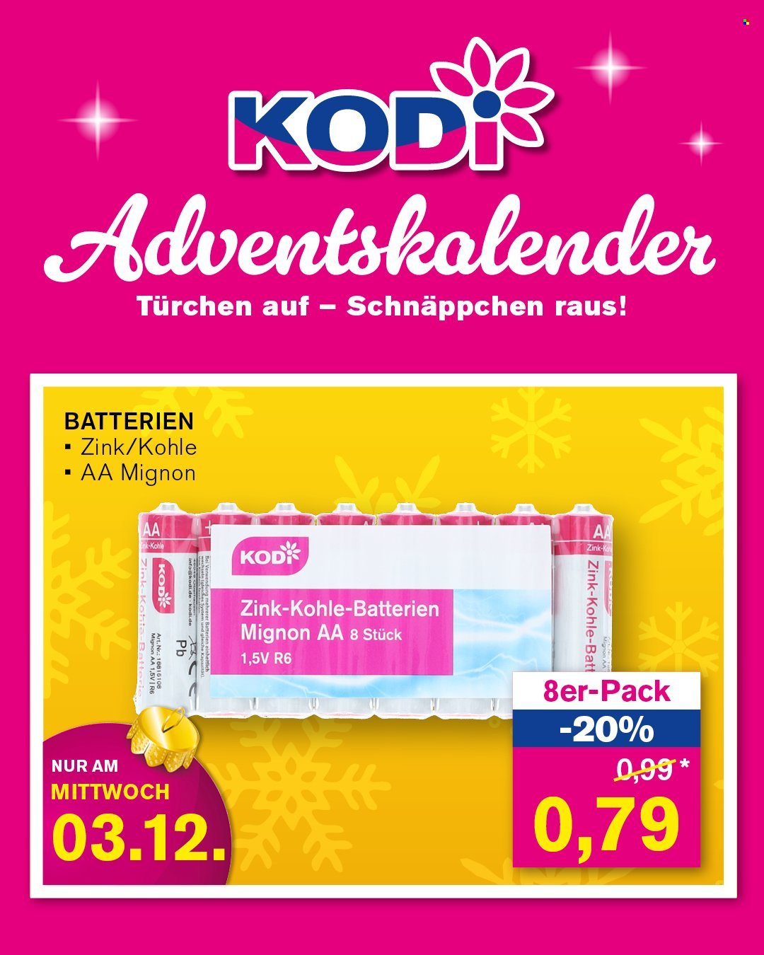 KODI Prospekt - Ab Montag 1.12.2025