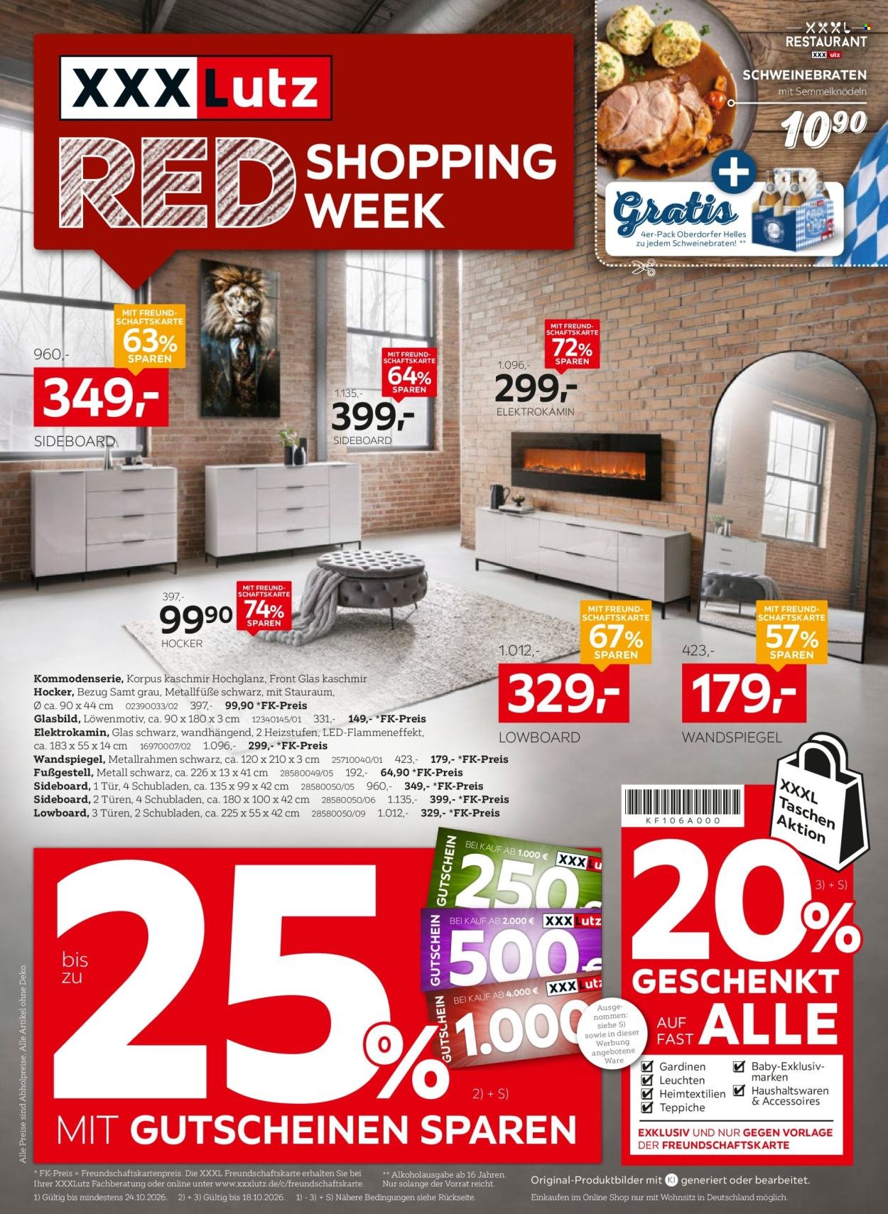 XXXLUTZ Prospekt - Red Shopping Week!
