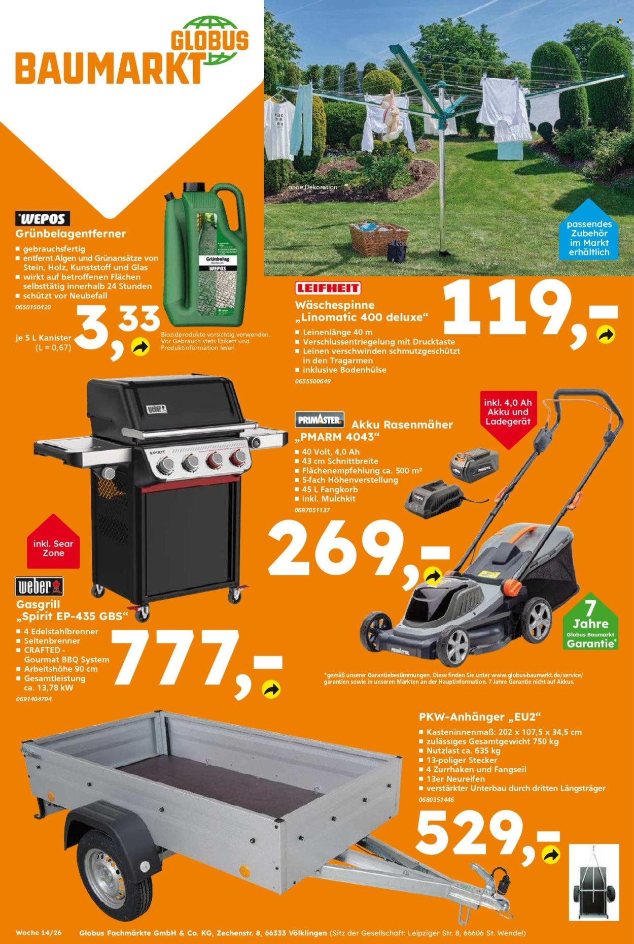 GLOBUS BAUMARKT Prospekt - Ab Montag 30.03.2026