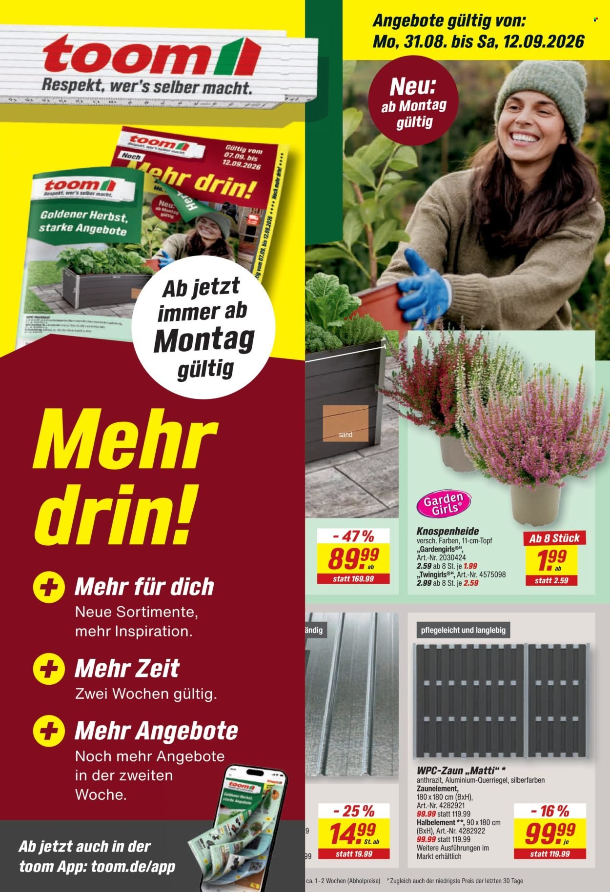 TOOM BAUMARKT Prospekt - Ab Montag 31.08.2026