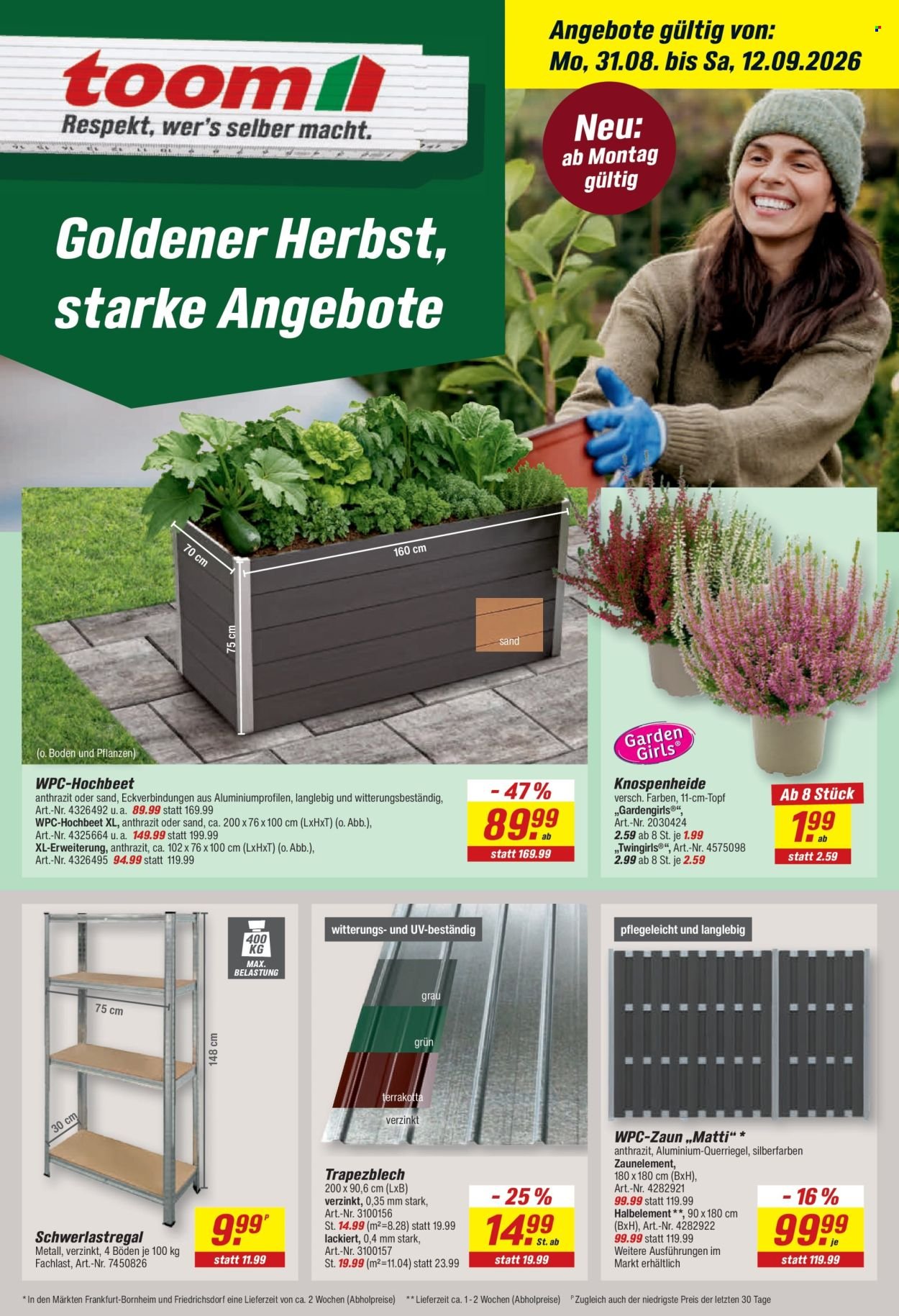 TOOM BAUMARKT Prospekt - Ab Montag 31.08.2026